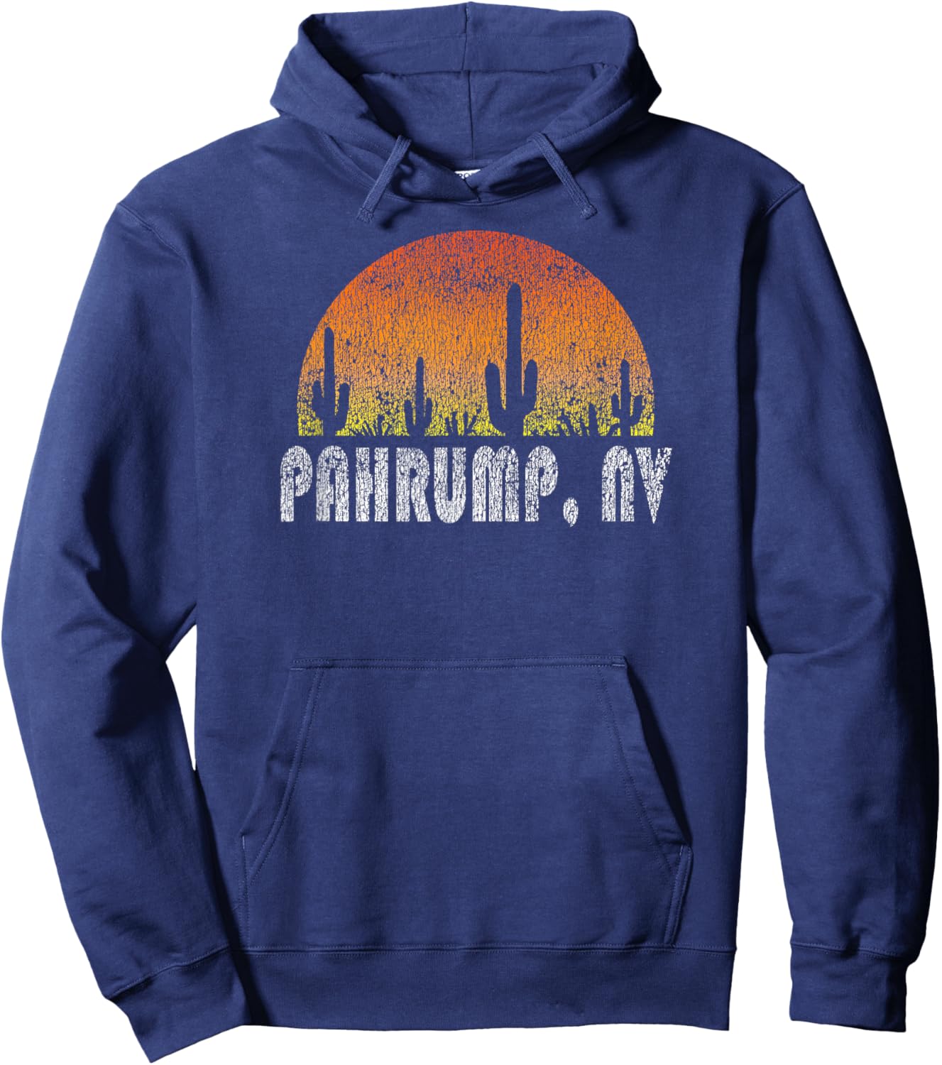 Retro Pahrump Nevada Desert Sunset Hoodie - Hoodie | Navy