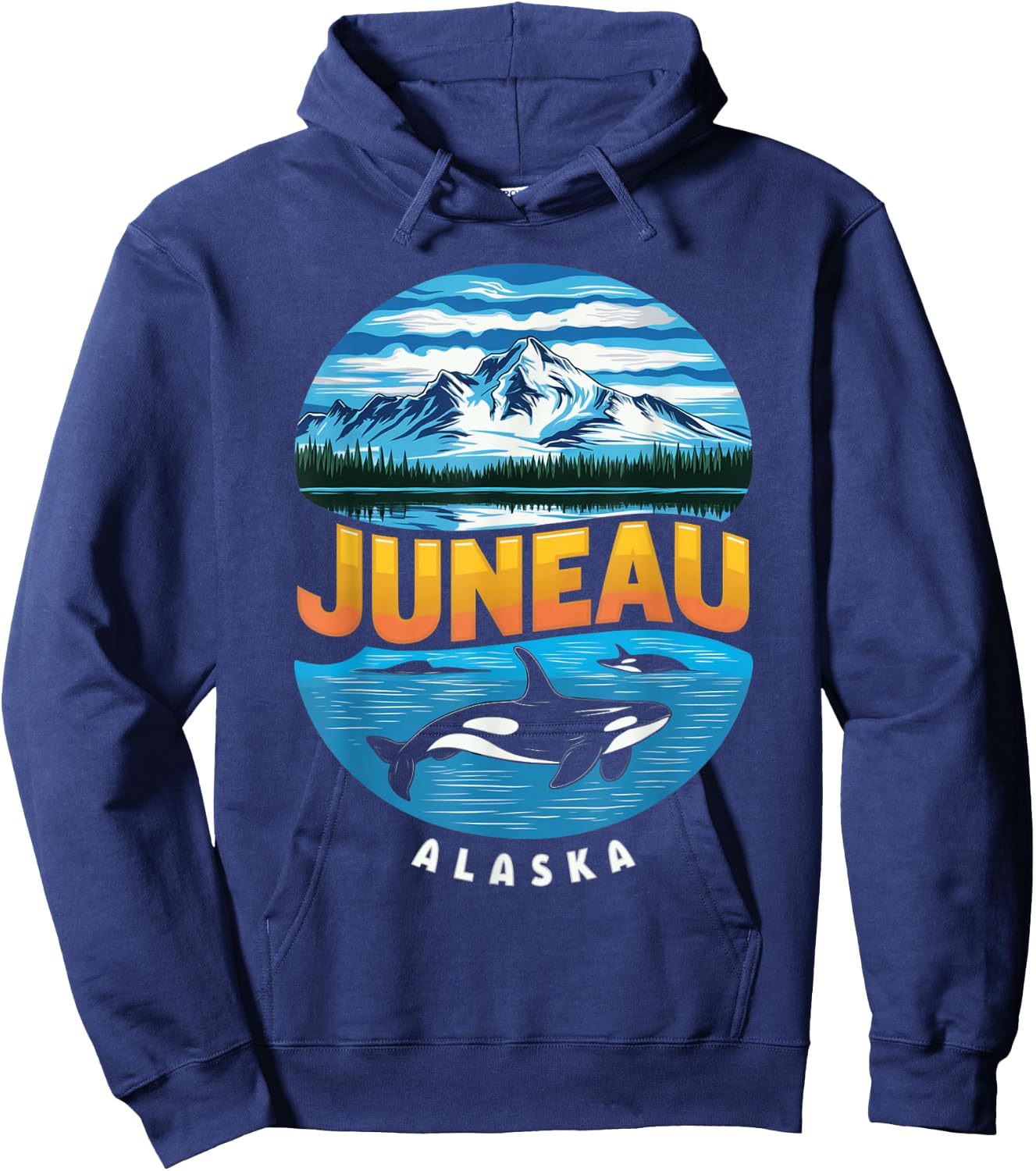 Juneau Alaska Glacier Majesty Hoodie - Hoodie | Navy