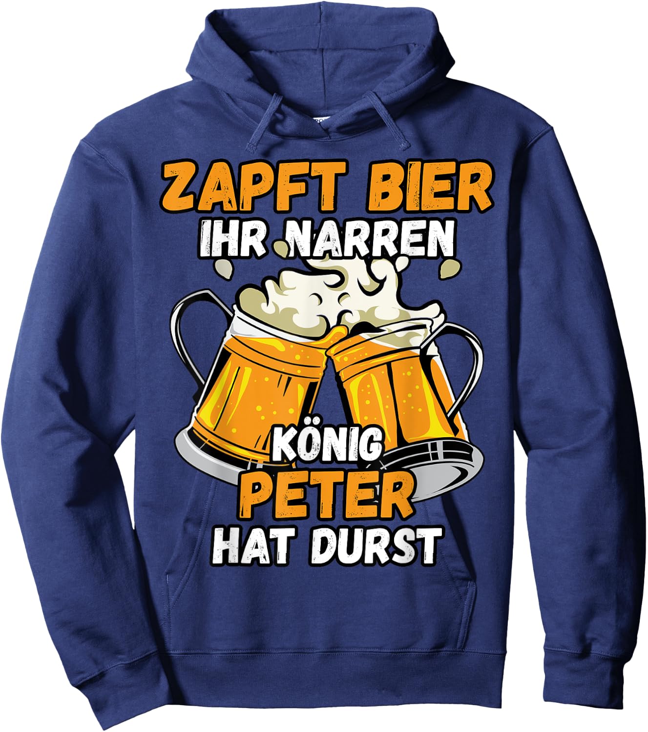 PETER Name Vorname Biertrinker Bier Spruch Hoodie - Hoodie | Navy