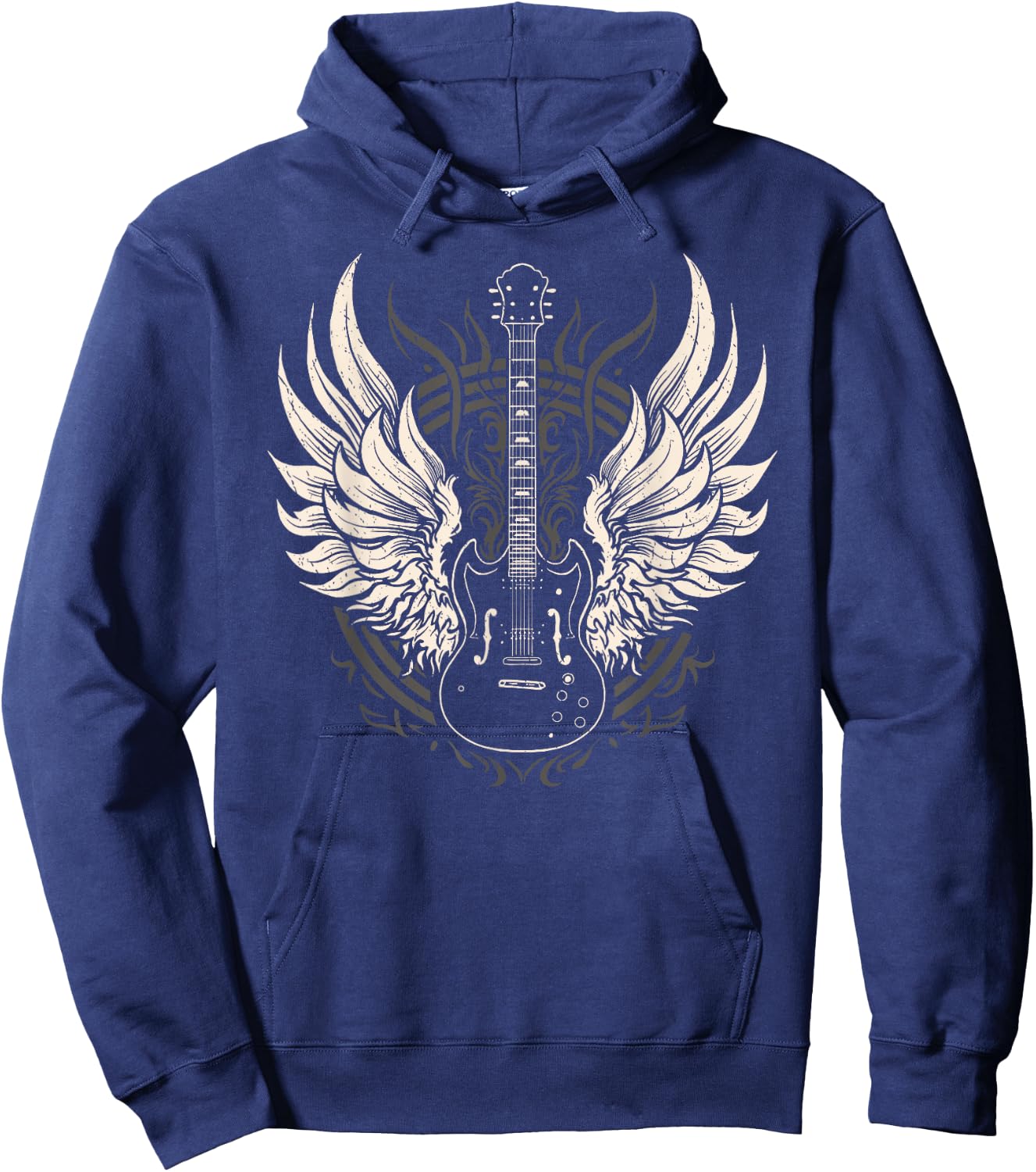 Guitar with Wings Art Graphic Women Children Hoodie - Hoodie | Navy