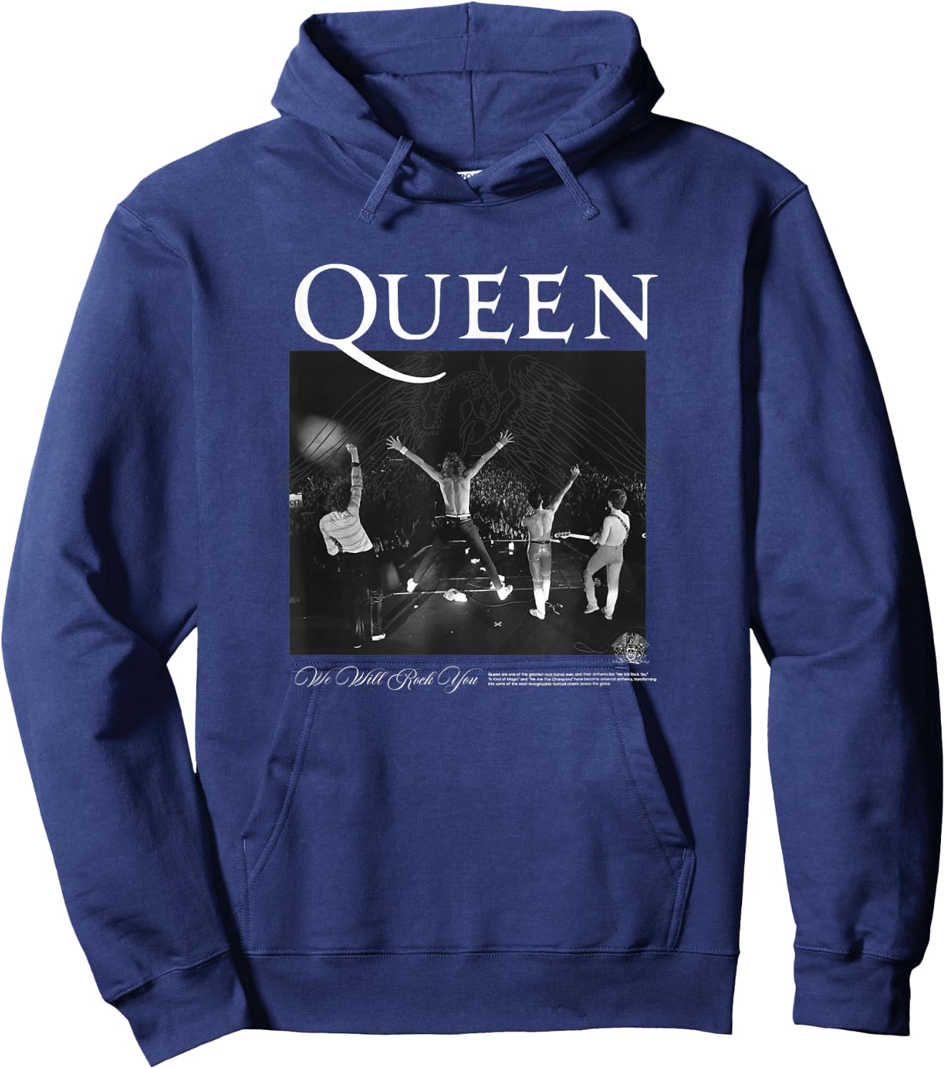 Queen B&W Polaroid Hoodie - Hoodie | Navy