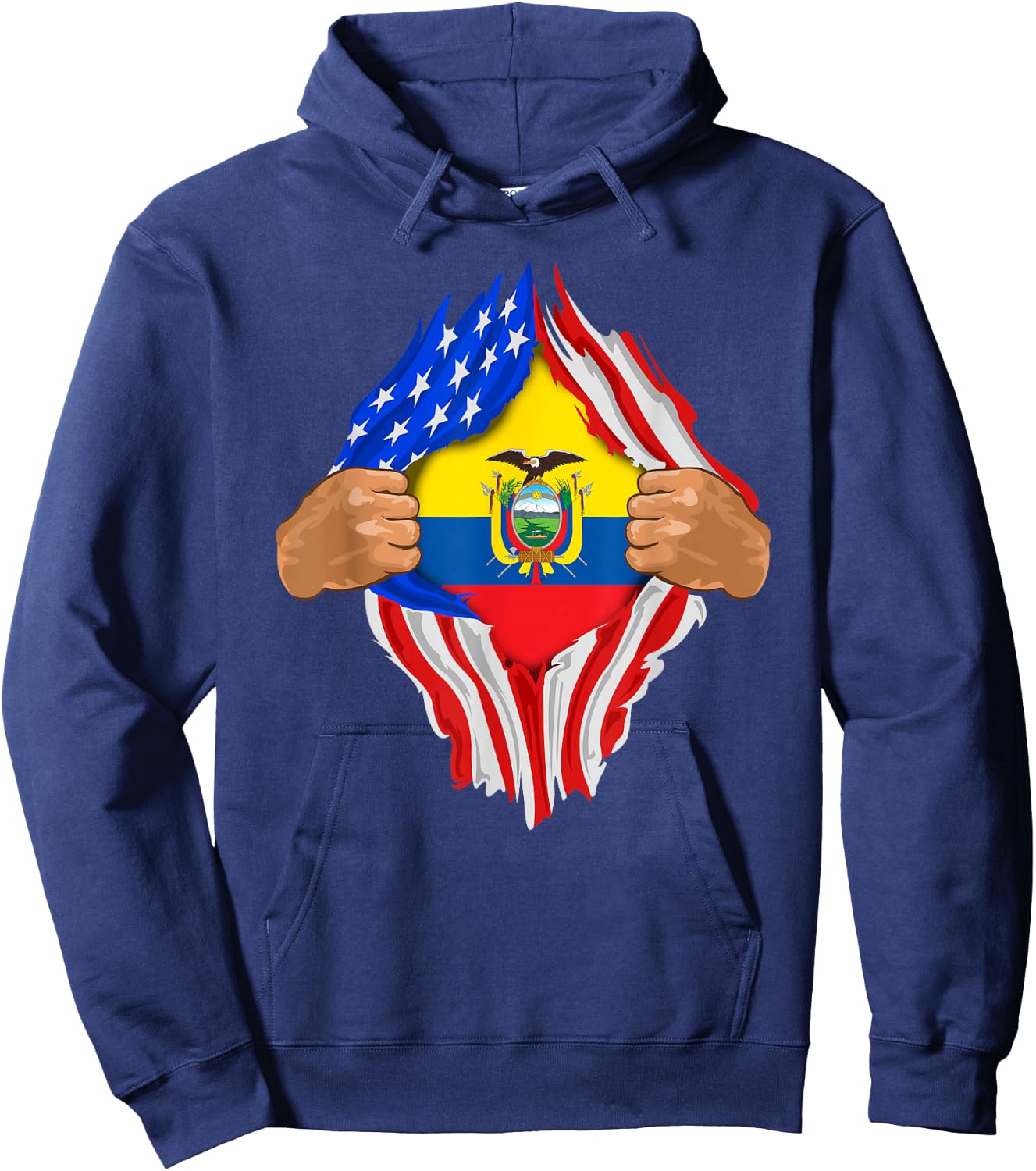 Ecuadorian Blood Inside Me | Ecuador Flag Gift Hoodie - Hoodie | Navy
