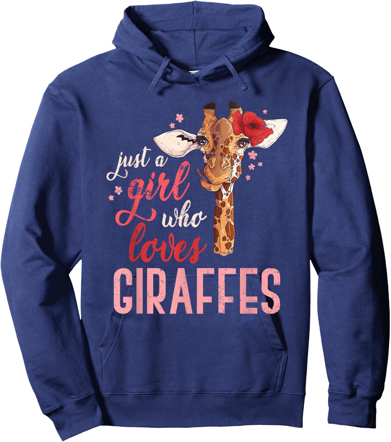 Just A Girl Who Loves Giraffe Hoodie - Hoodie | Navy