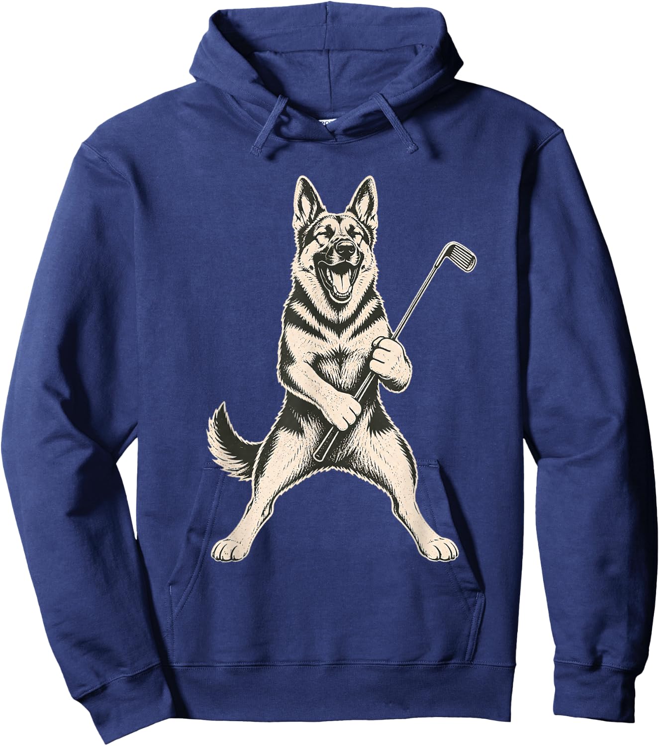 German Shepherd Golf Sports Vintage Dog Lover Hoodie - Hoodie | Navy
