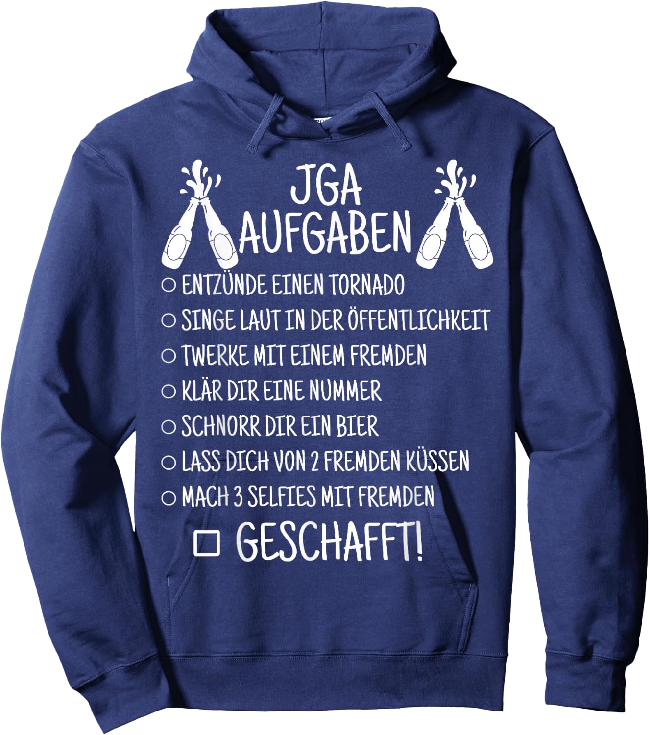 Junggesellenabschied Aufgaben JGA Hoodie - Hoodie | Navy