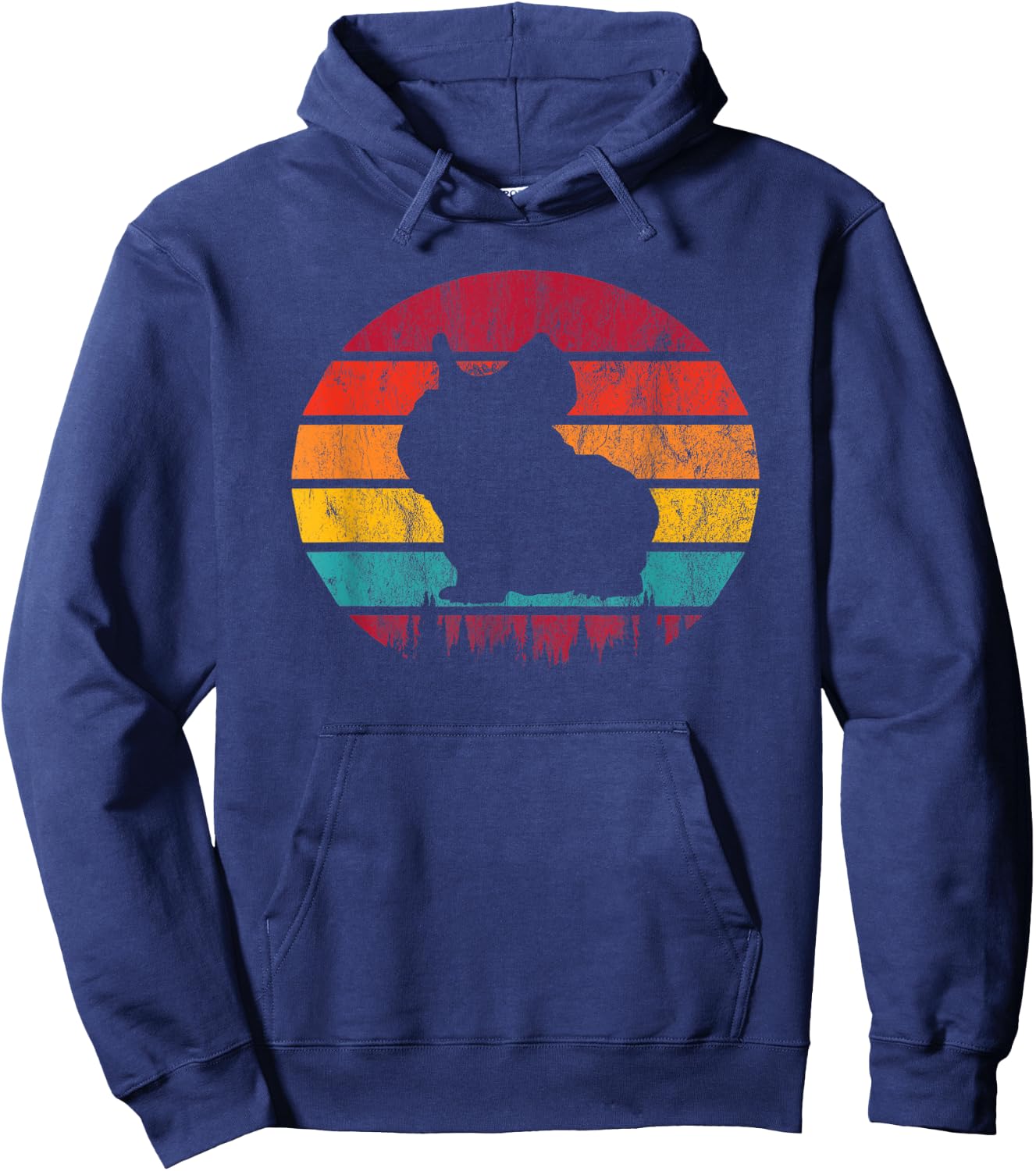 Skinny Pig Retro Vintage Hoodie - Hoodie | Navy