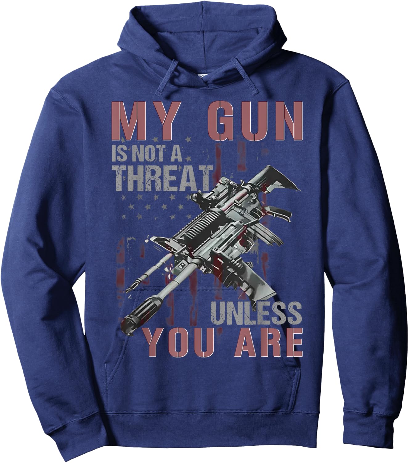 My Gun Is Not A Threat Unless You Are Hoodie - Hoodie | Navy