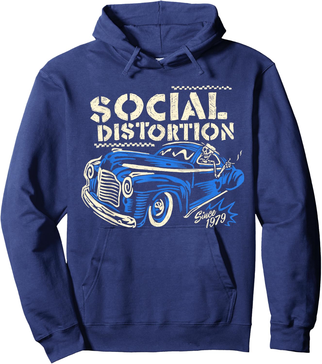 Official Social Distortion 1979 Car Hoodie - Hoodie | Navy