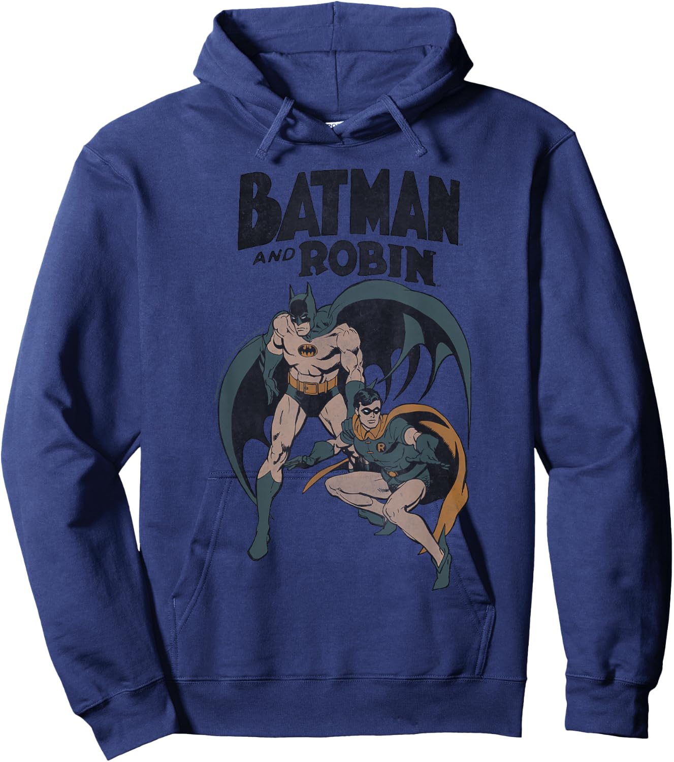 Batman and Robin Vintage Hoodie - Hoodie | Navy