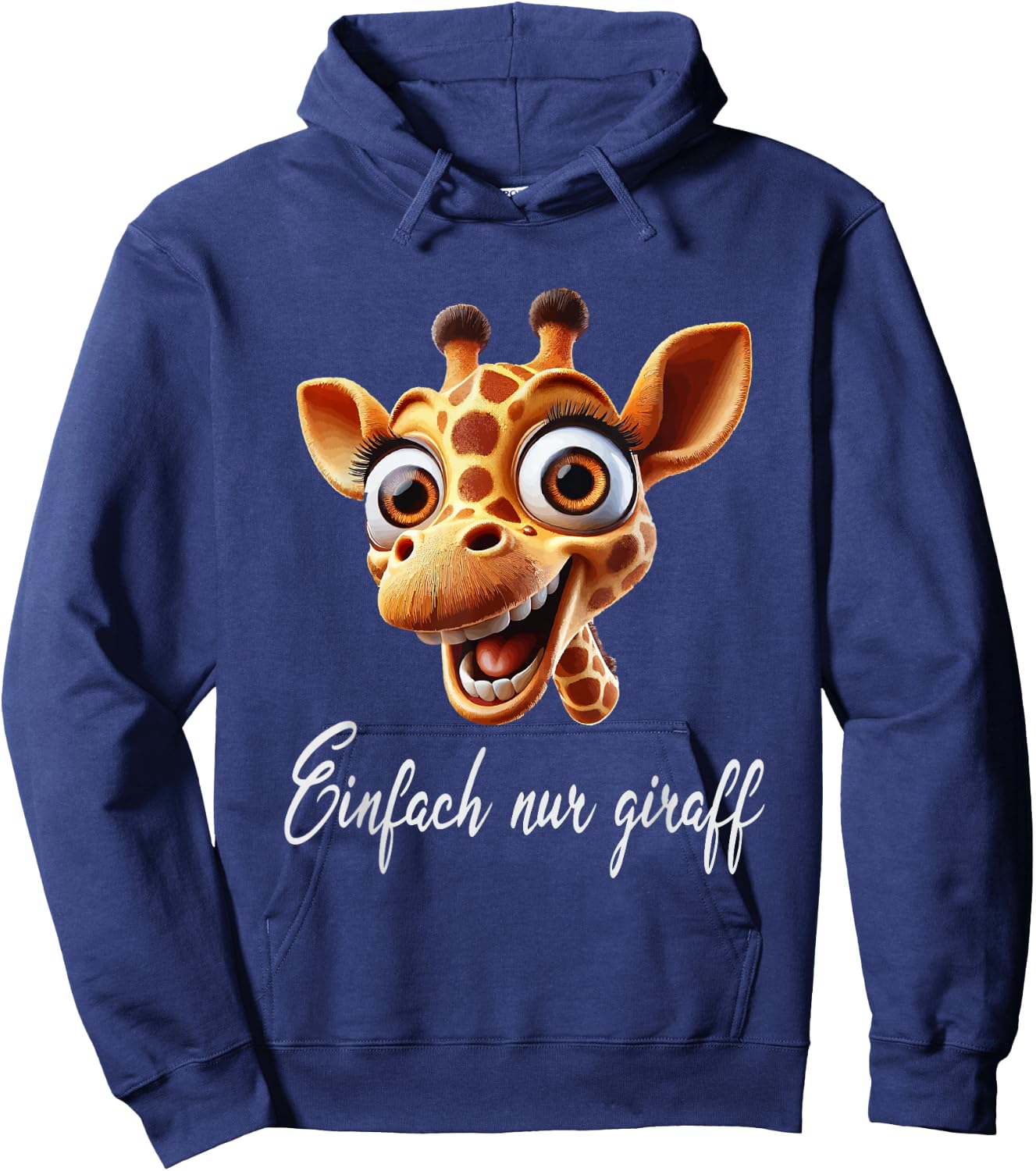 Lustige Giraffe mit coolem Spruch Giraffenkopf Hoodie - Hoodie | Navy