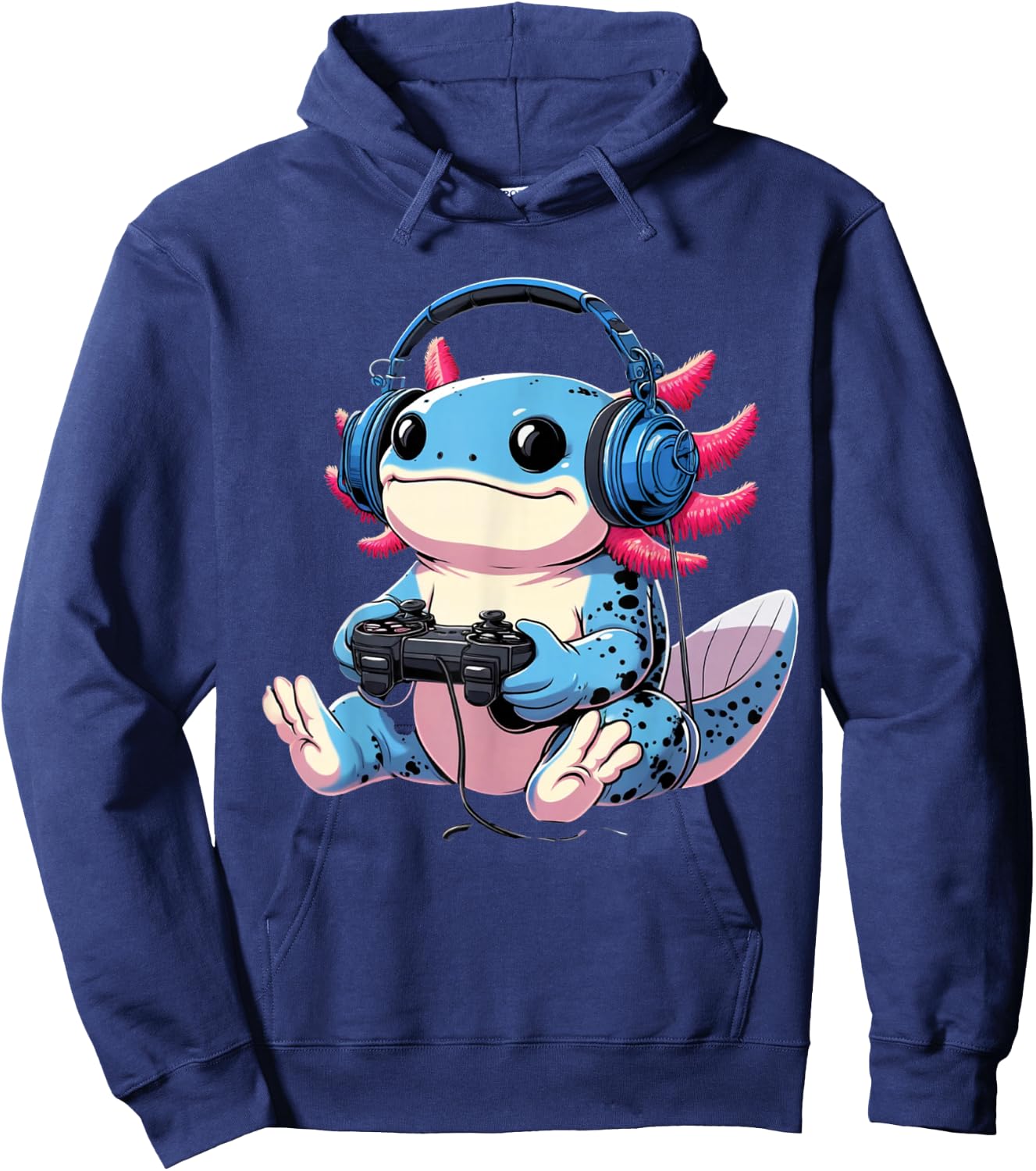Funny Axolotl Gamer Gaming Axolotl Video Game Hoodie - Hoodie | Navy
