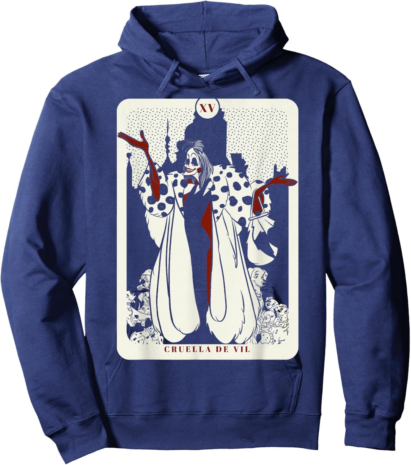 Disney 101 Dalmatians Cruella De Vil Tarot Card Hoodie - Hoodie | Navy