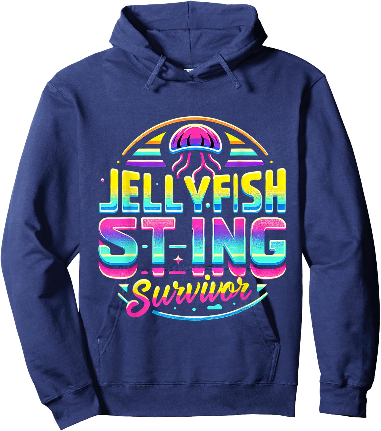 Jellyfish Sting Survivor Hoodie - Hoodie | Navy
