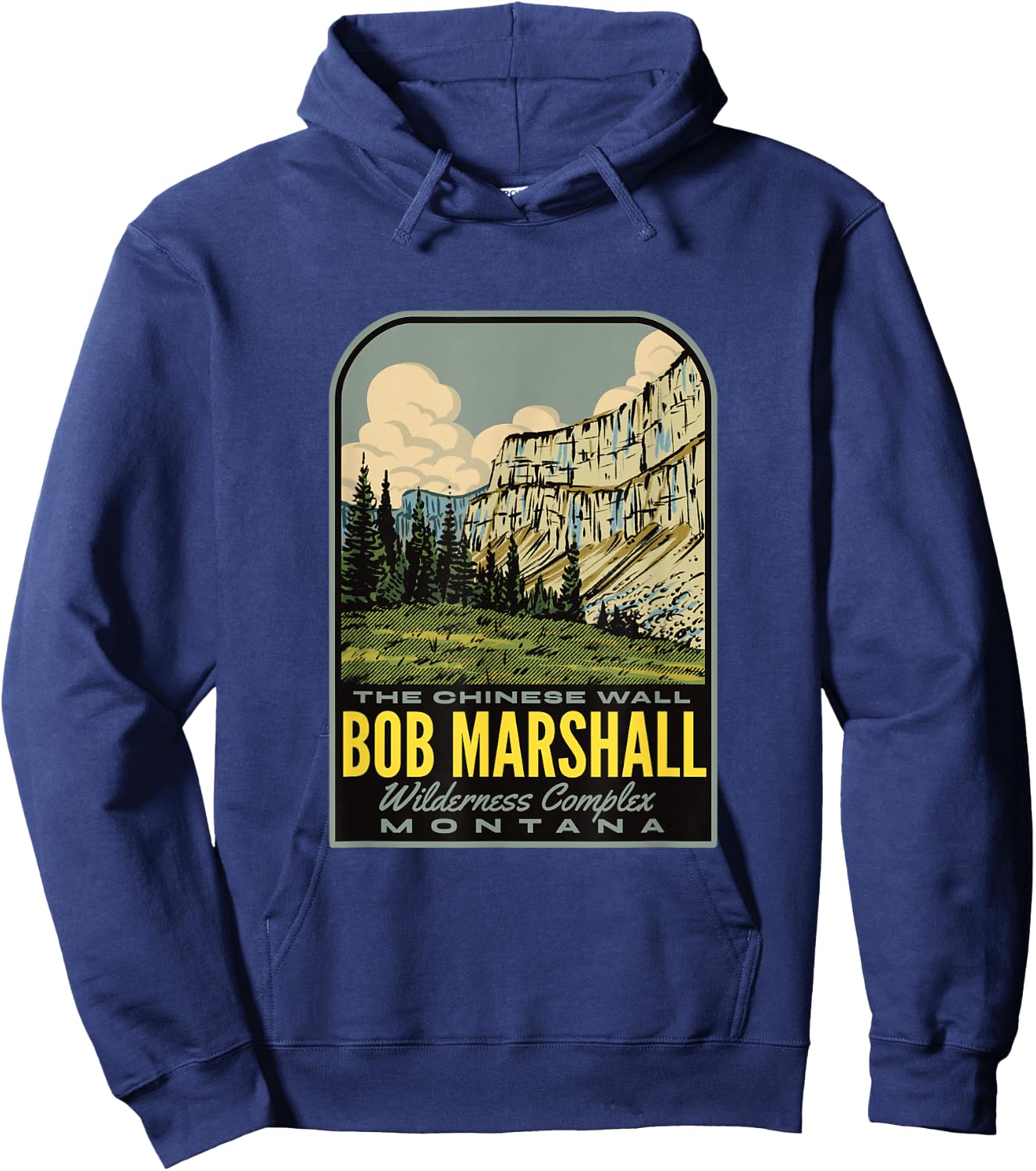 Bob Marshall Wilderness Montana Hoodie - Hoodie | Navy