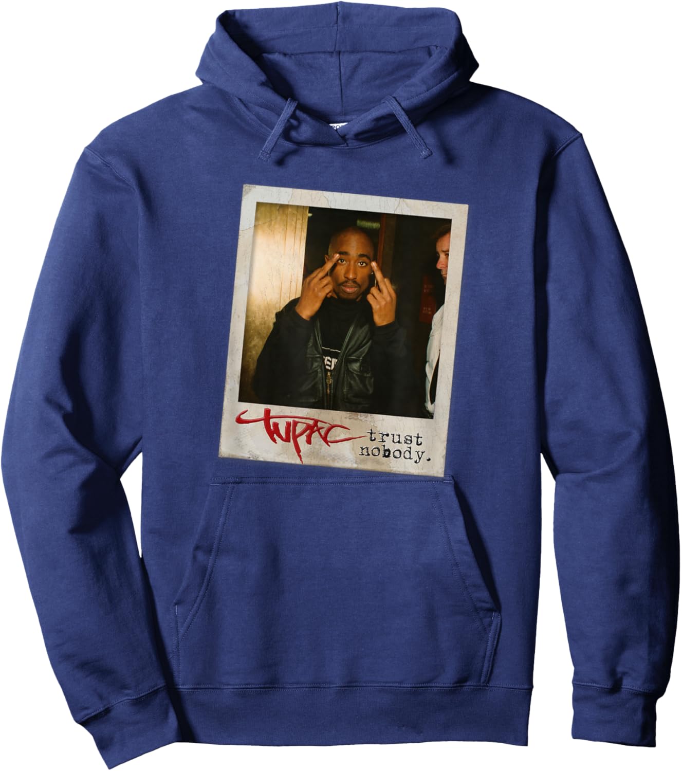 Tupac Trust Nobody Photo , black Hoodie - Hoodie | Navy