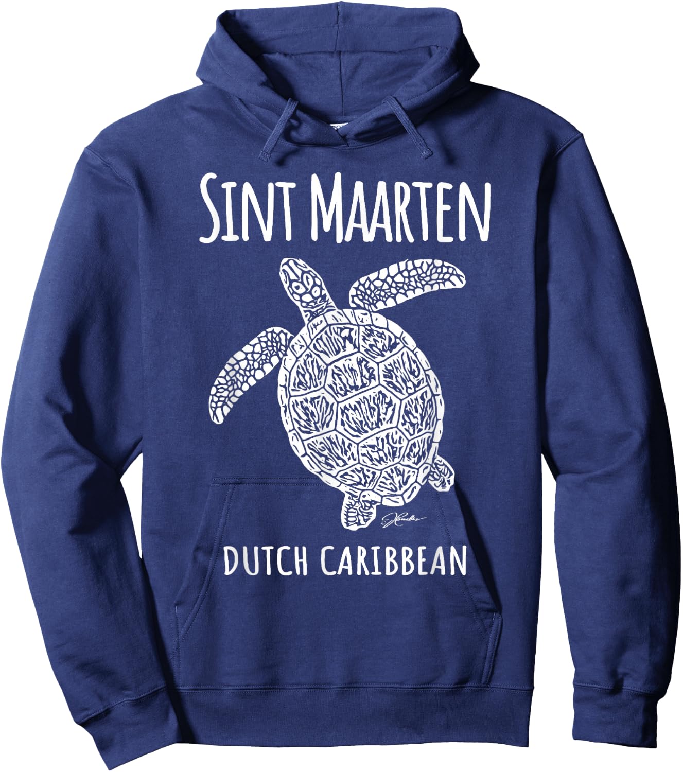 JCombs: Sint Maarten, Sea Turtle, Beach Hoodie - Hoodie | Navy