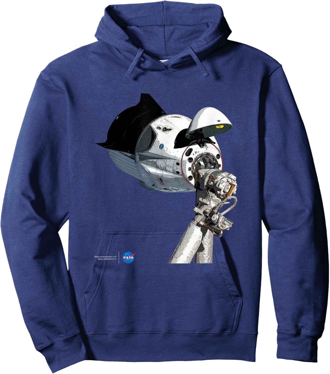 NASA SpaceX Dragon Capsule at The ISS Hoodie - Hoodie | Navy