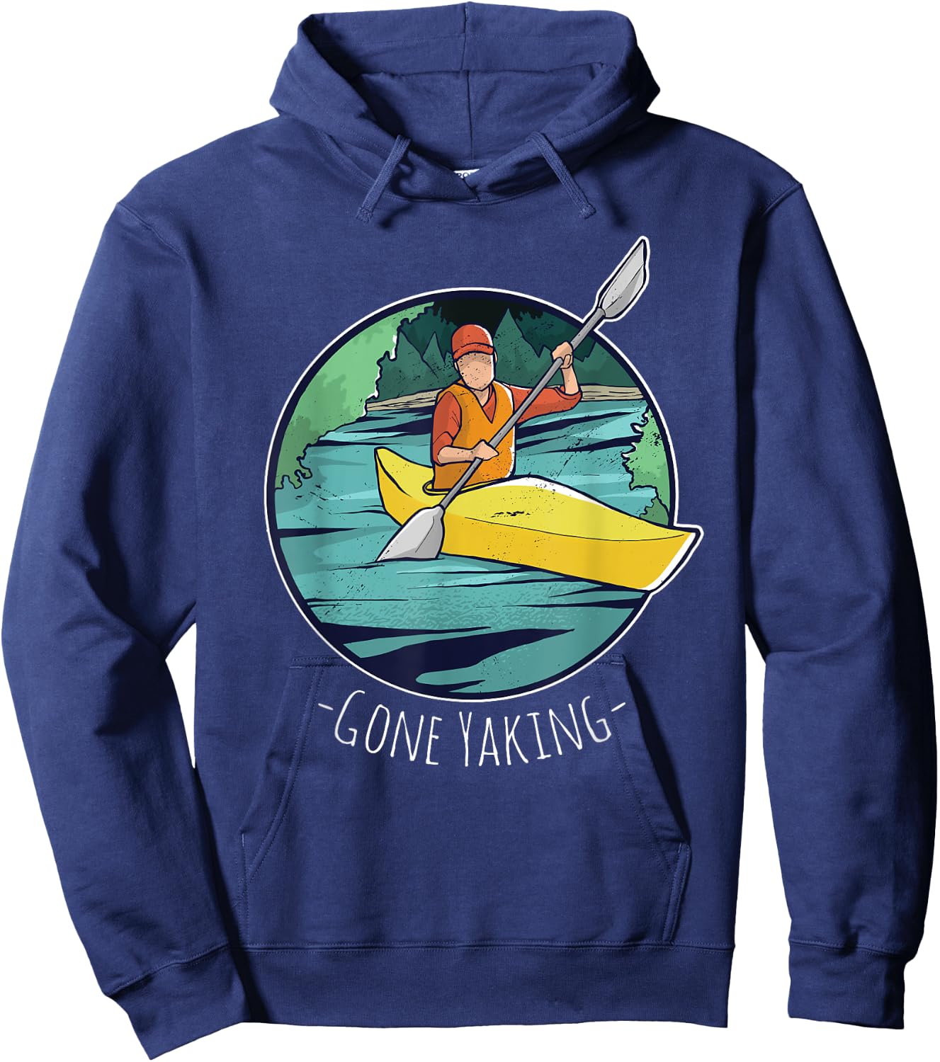 Gone Yaking - Kayak & Kayaking Gift Hoodie - Hoodie | Navy
