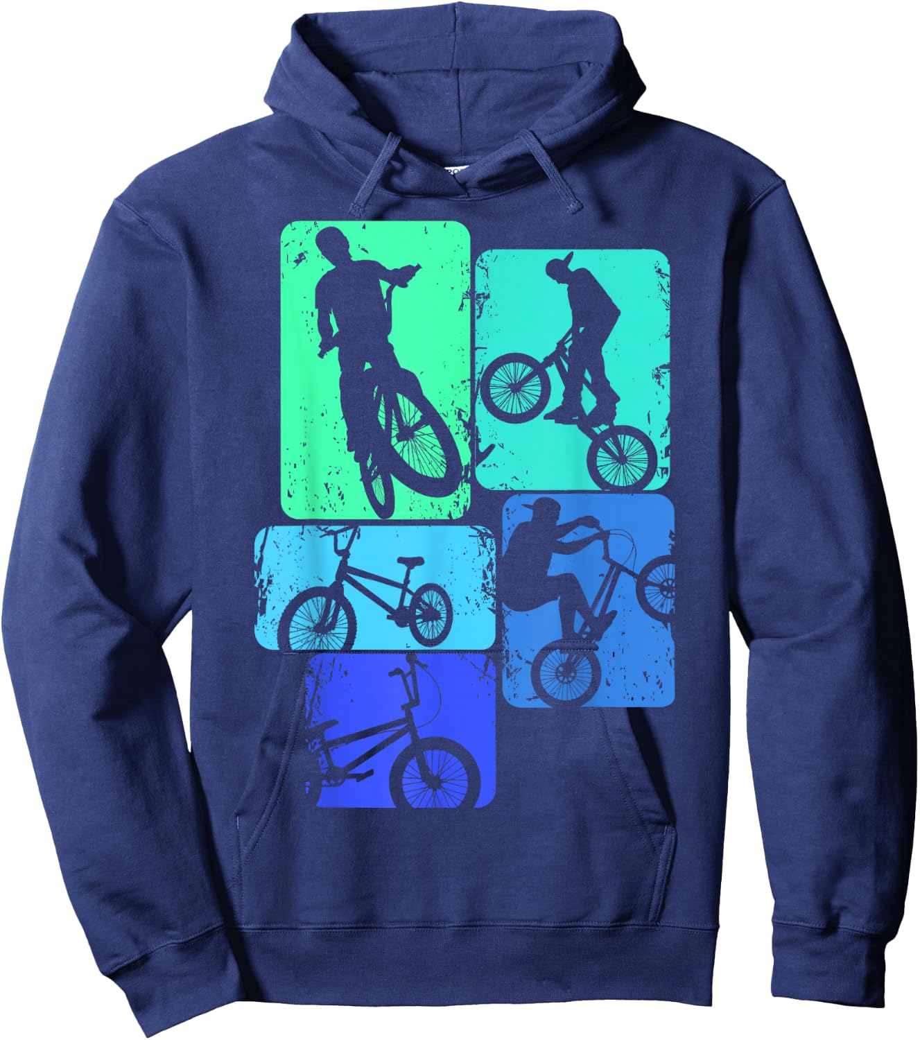BMX Bike Stunt Boys' Children's , black, s Hoodie - Hoodie | Navy