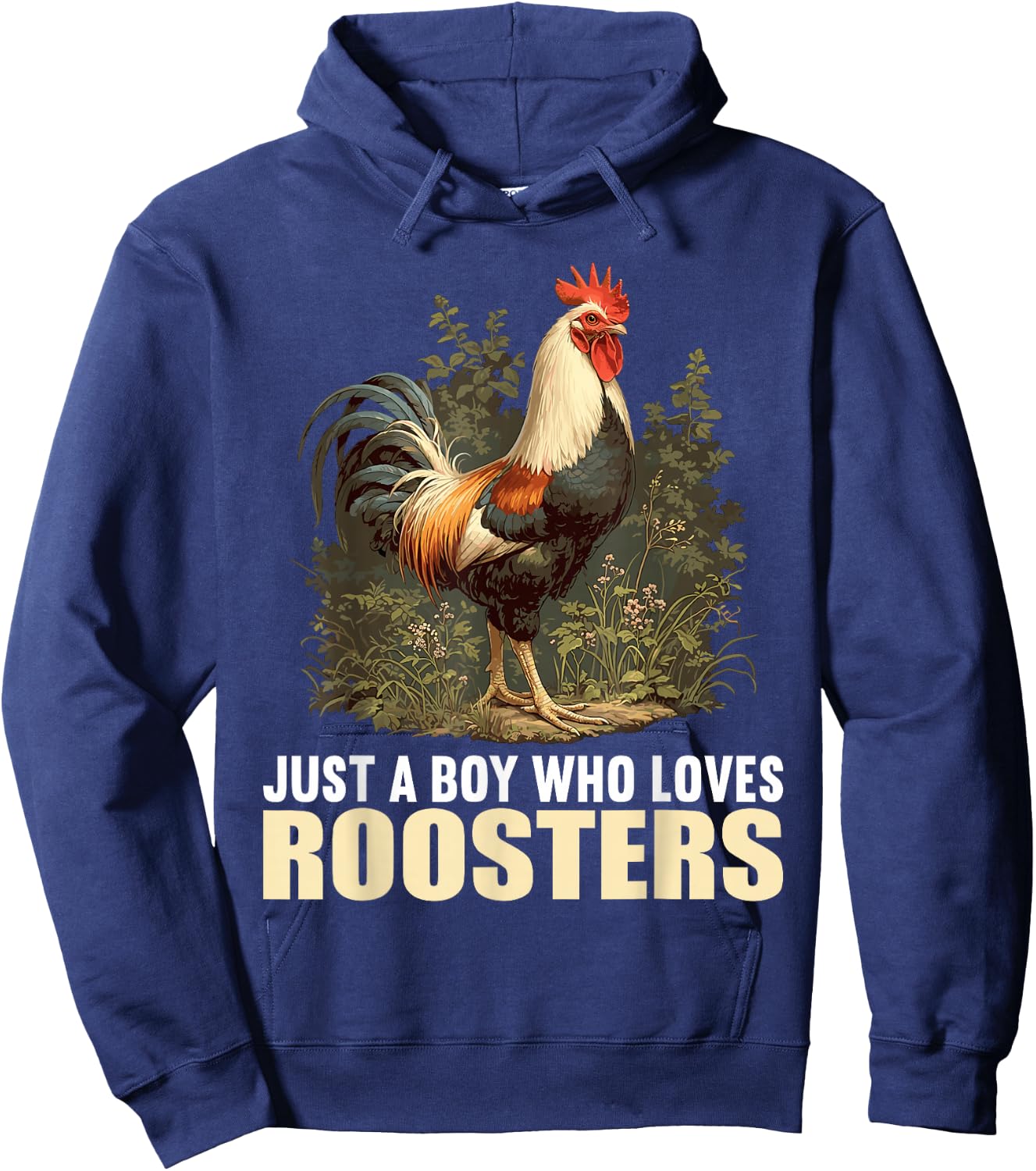 Just a Boy who loves Roosters Rooster Hoodie - Hoodie | Navy