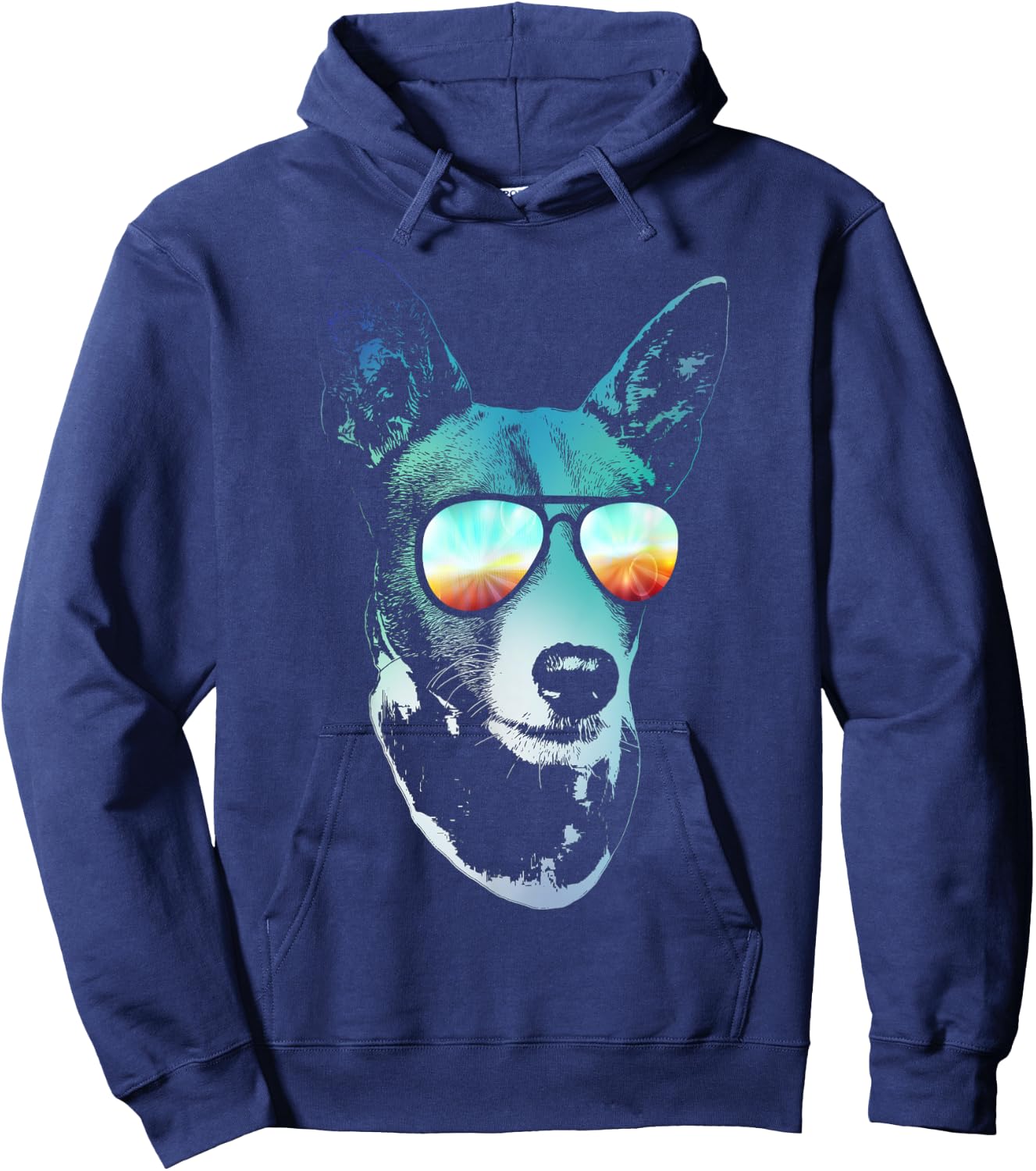 Disco Groovy Basenji Dog Gift Hoodie - Hoodie | Navy