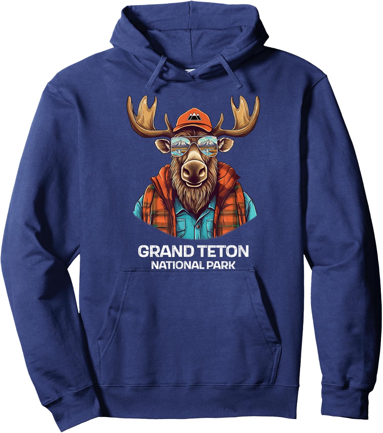 Grand Teton National Park - Moose Hoodie - Hoodie | Navy