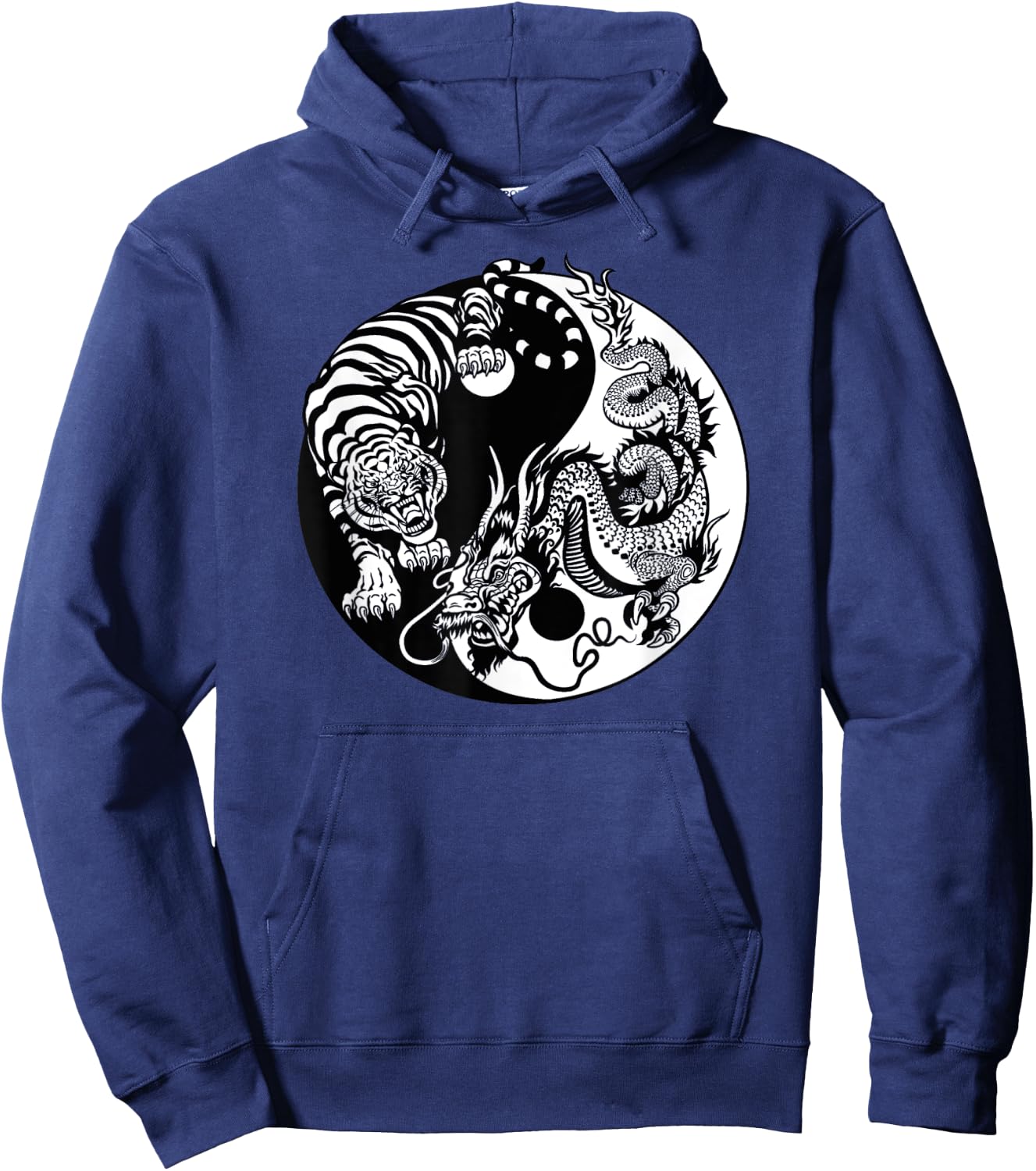 Yin Yang Dragon Tiger Hoodie - Hoodie | Navy
