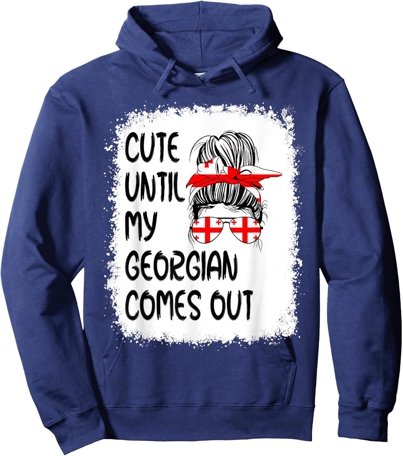 Funny Cute Until My Georgian Comes Out Hoodie - Hoodie | Navy
