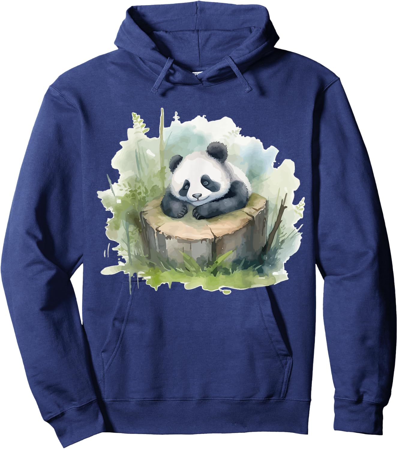 Watercolor Panda Hoodie - Hoodie | Navy