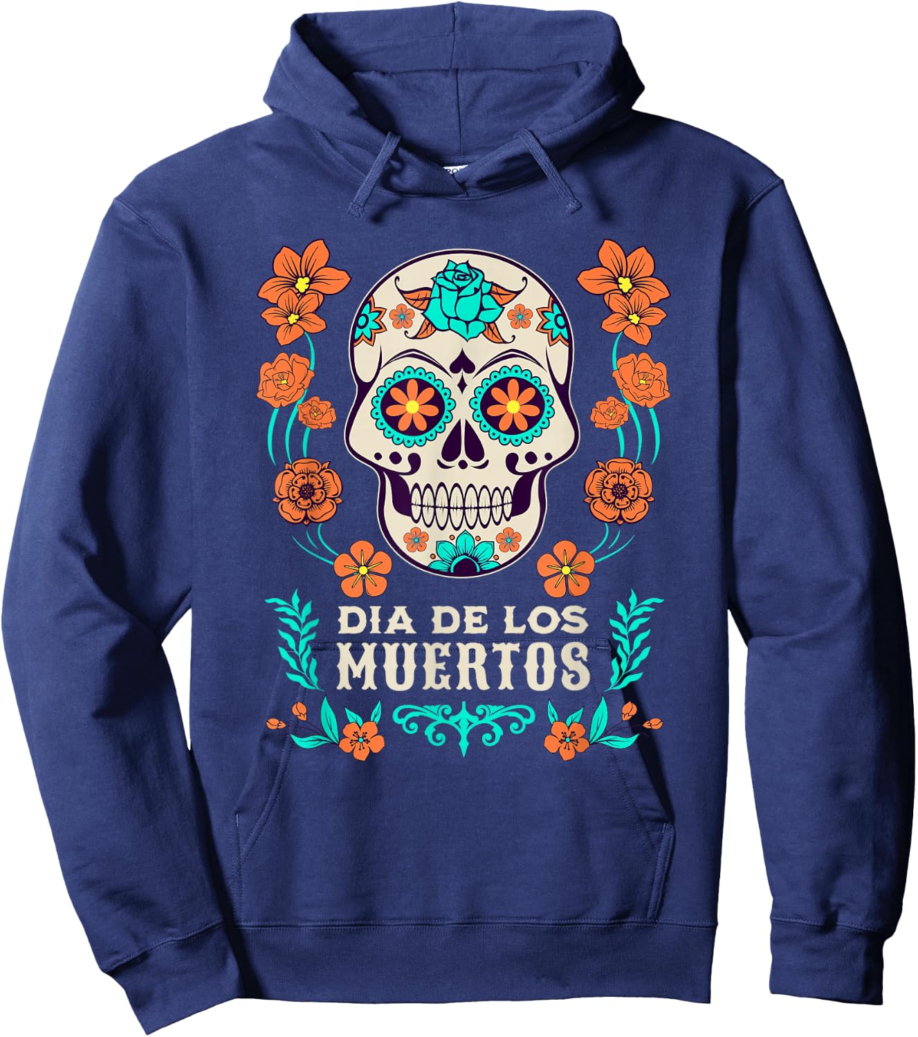 Dia De Los Muertos Mexiko Sugar Skull Hoodie - Hoodie | Navy