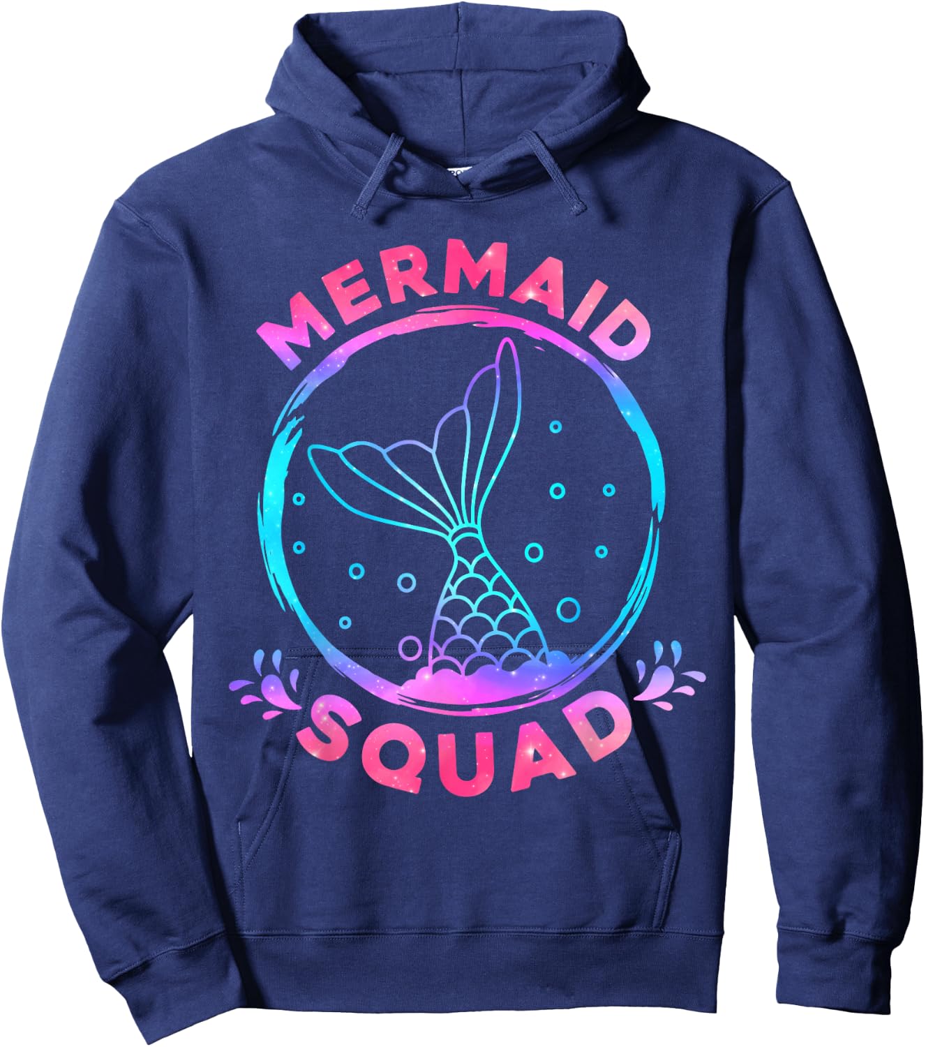 Mermaid Squad Party Matching Birthday Kids Hoodie - Hoodie | Navy