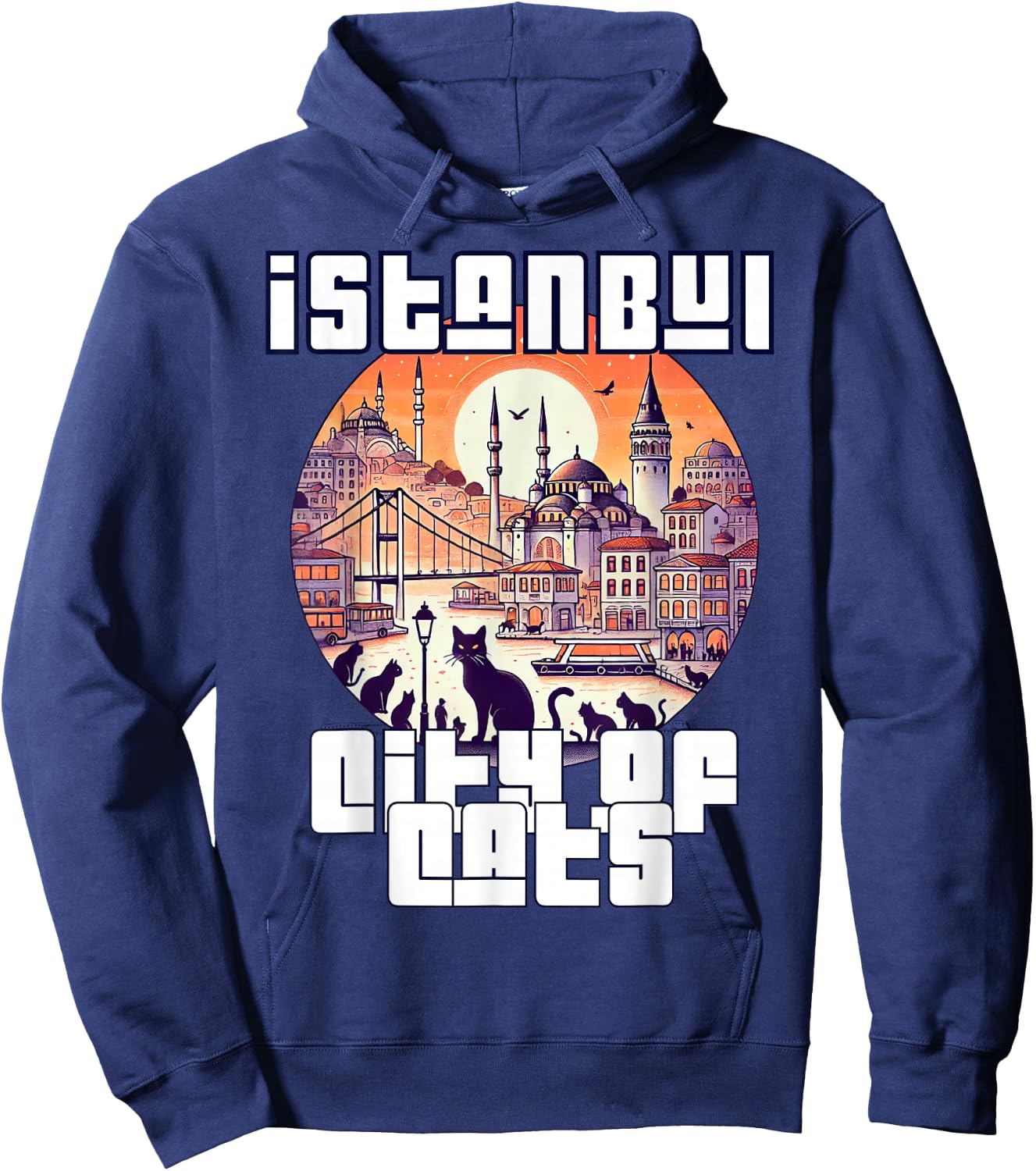 Istanbul, Turkey - City of Cats 3 - Türkiye Hoodie - Hoodie | Navy