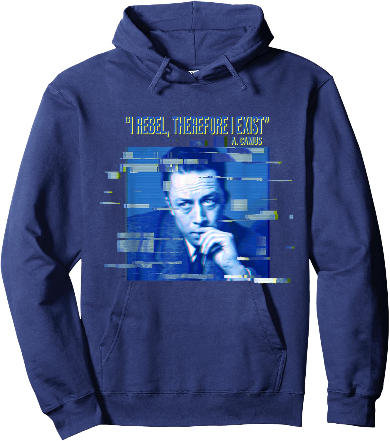 Camus: I rebel, that's why I exist. Hoodie - Hoodie | Navy