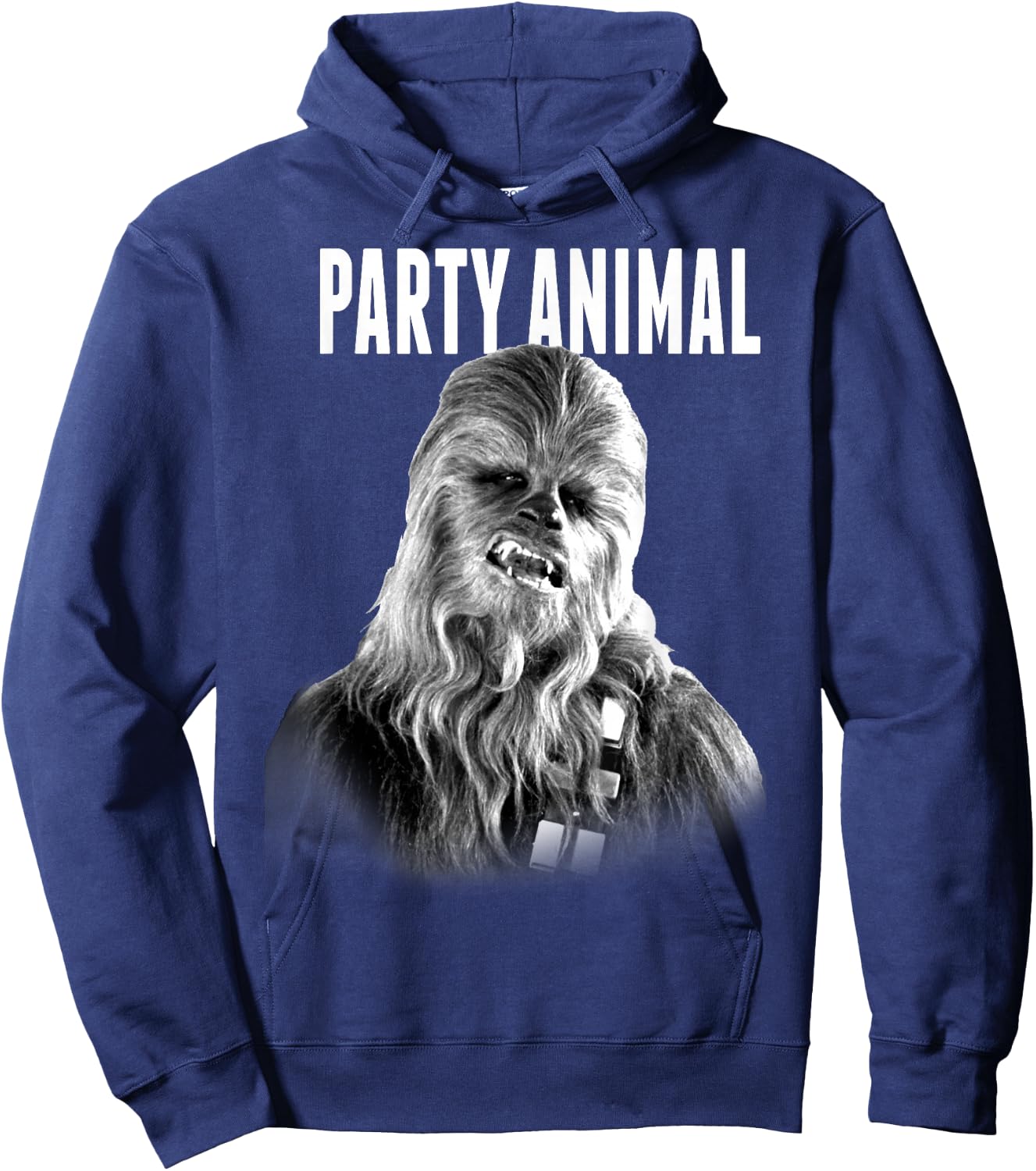 Star Wars Party Animal Chewie Head Shot Hoodie - Hoodie | Navy