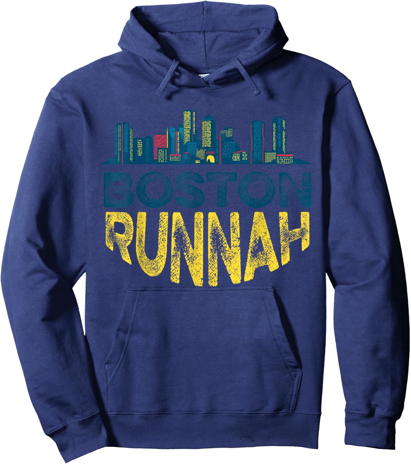 Boston Runnah Marathon Qualifier Runner Running Hoodie - Hoodie | Navy