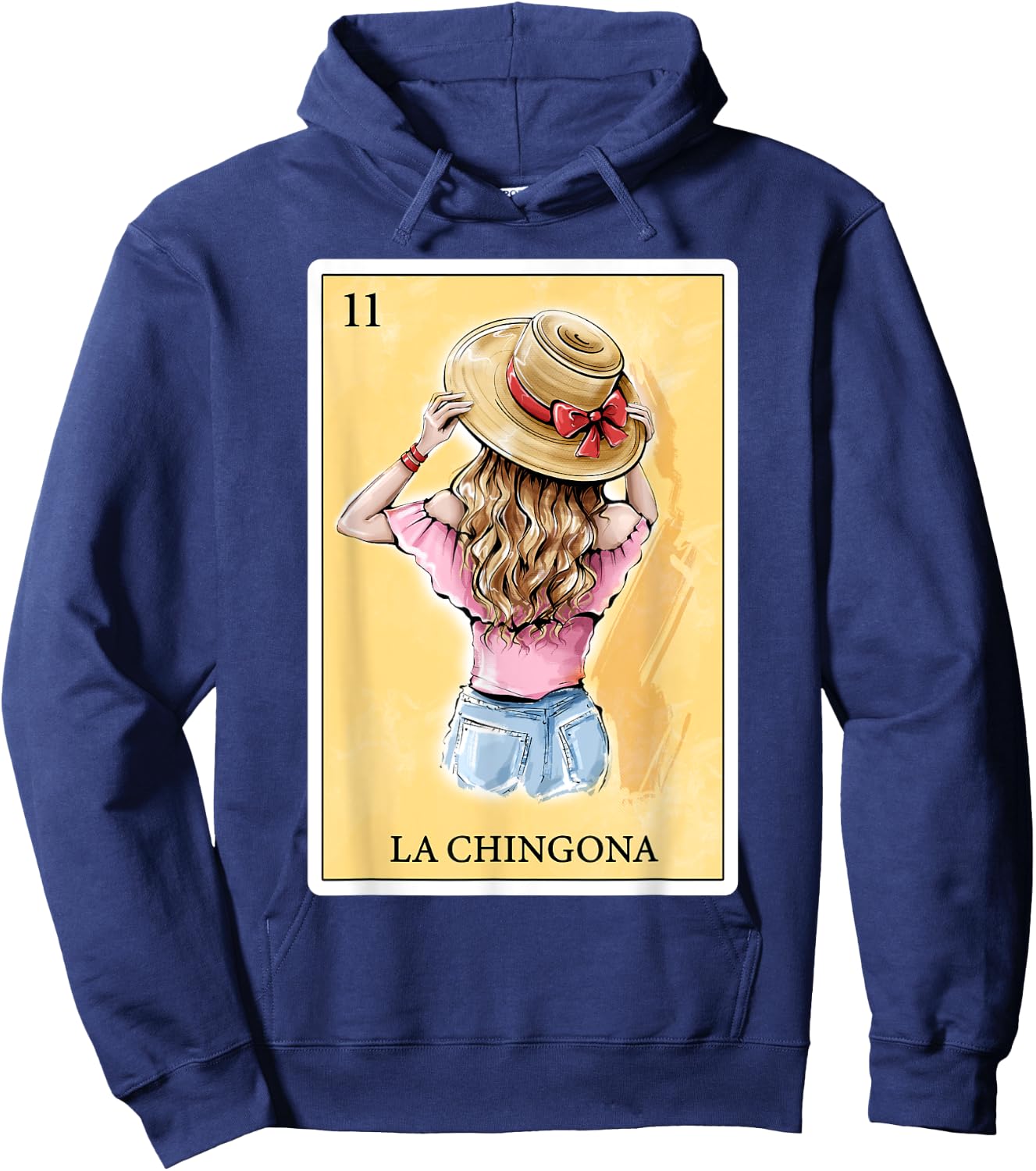 Funny Spanish-Mexican Bingo Gifts - La Chingona Hoodie - Hoodie | Navy