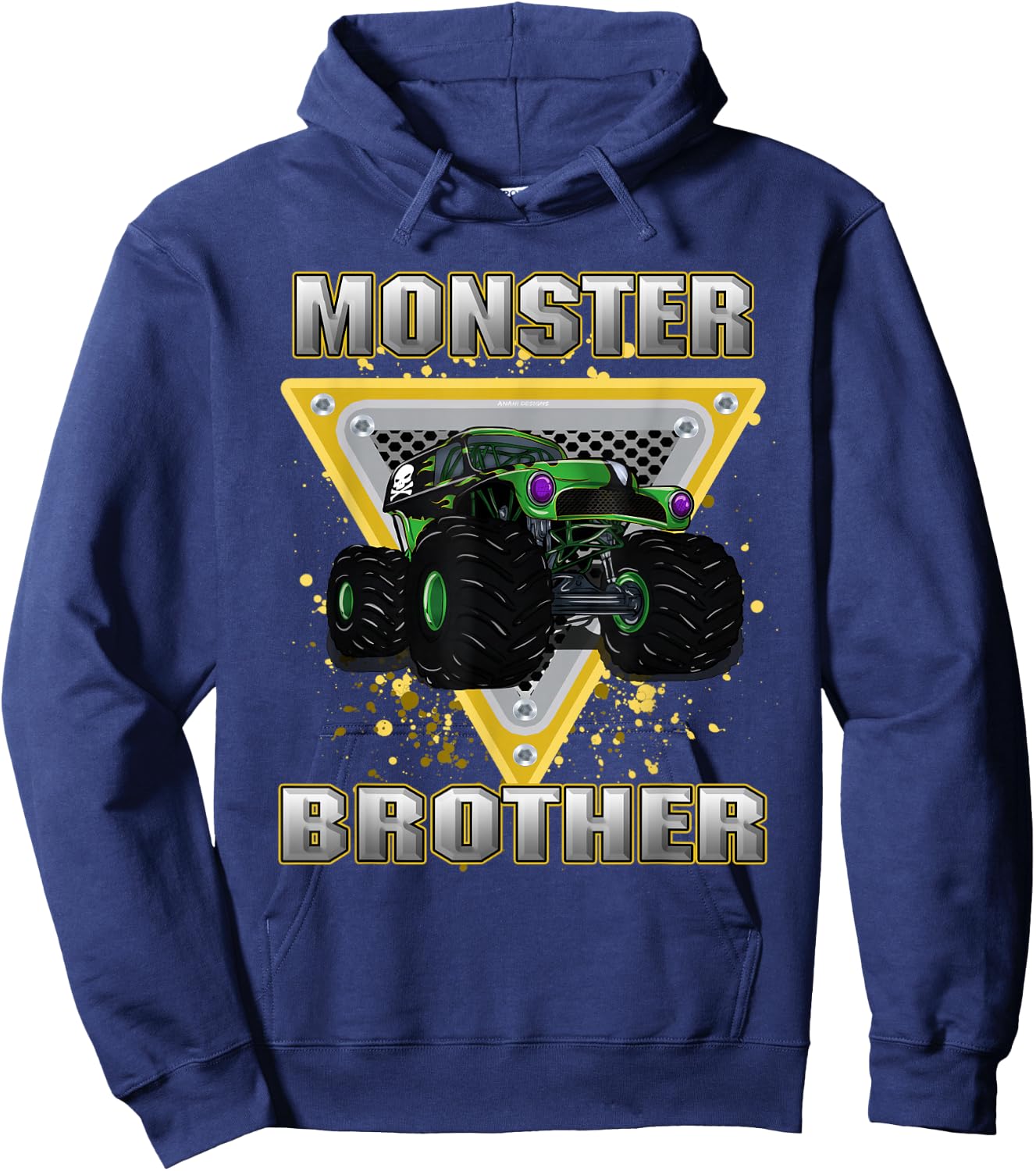 Monster Truck Brother Hoodie - Hoodie | Navy