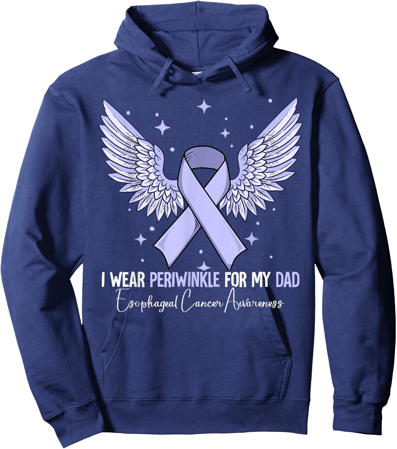 Dad Father Esophageal Cancer Awareness Hoodie - Hoodie | Navy