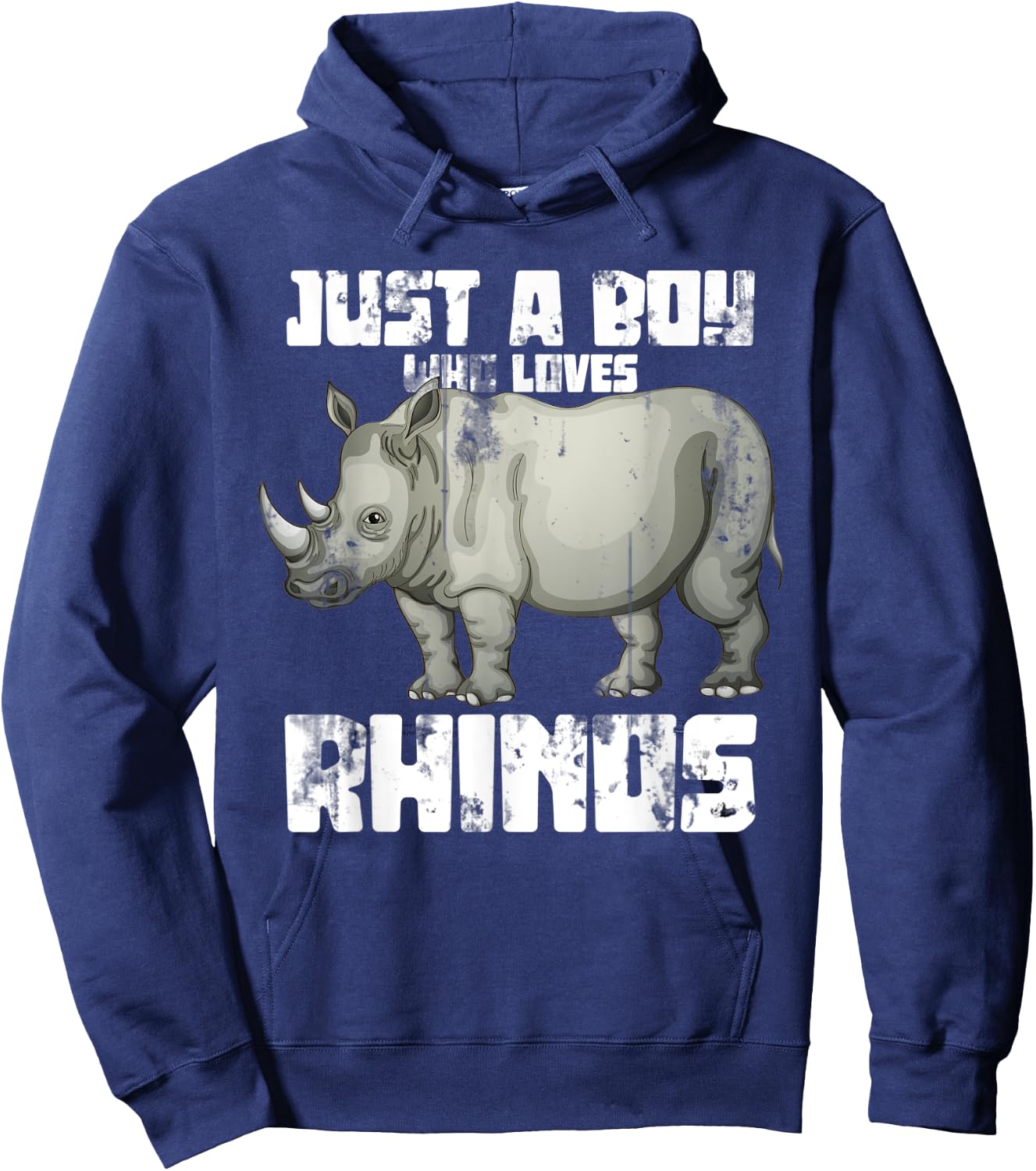 Just A Boy Who Loves Rhinos Hoodie - Hoodie | Navy