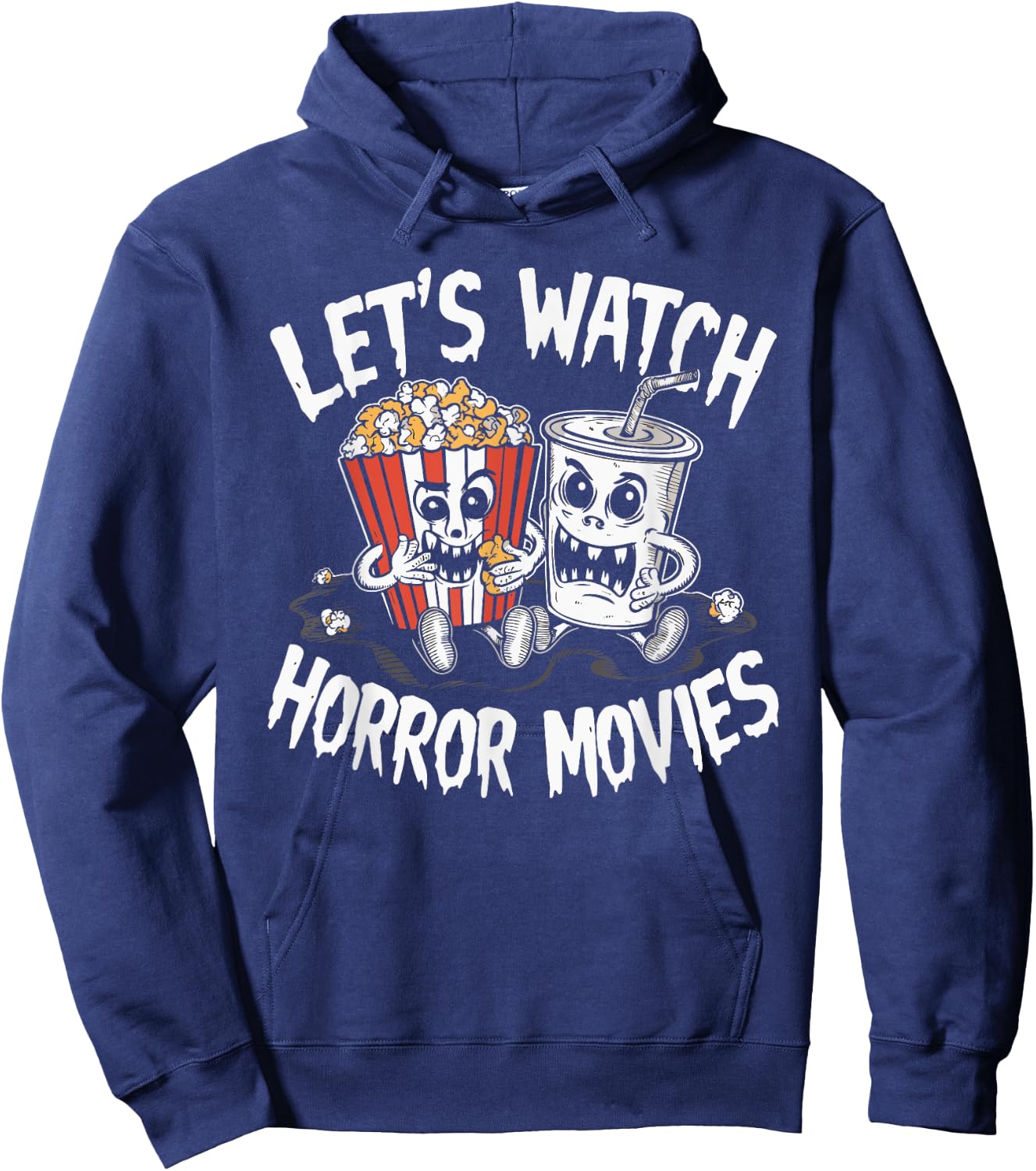 Let's Watch Horror Movies Halloween Costume Hoodie - Hoodie | Navy