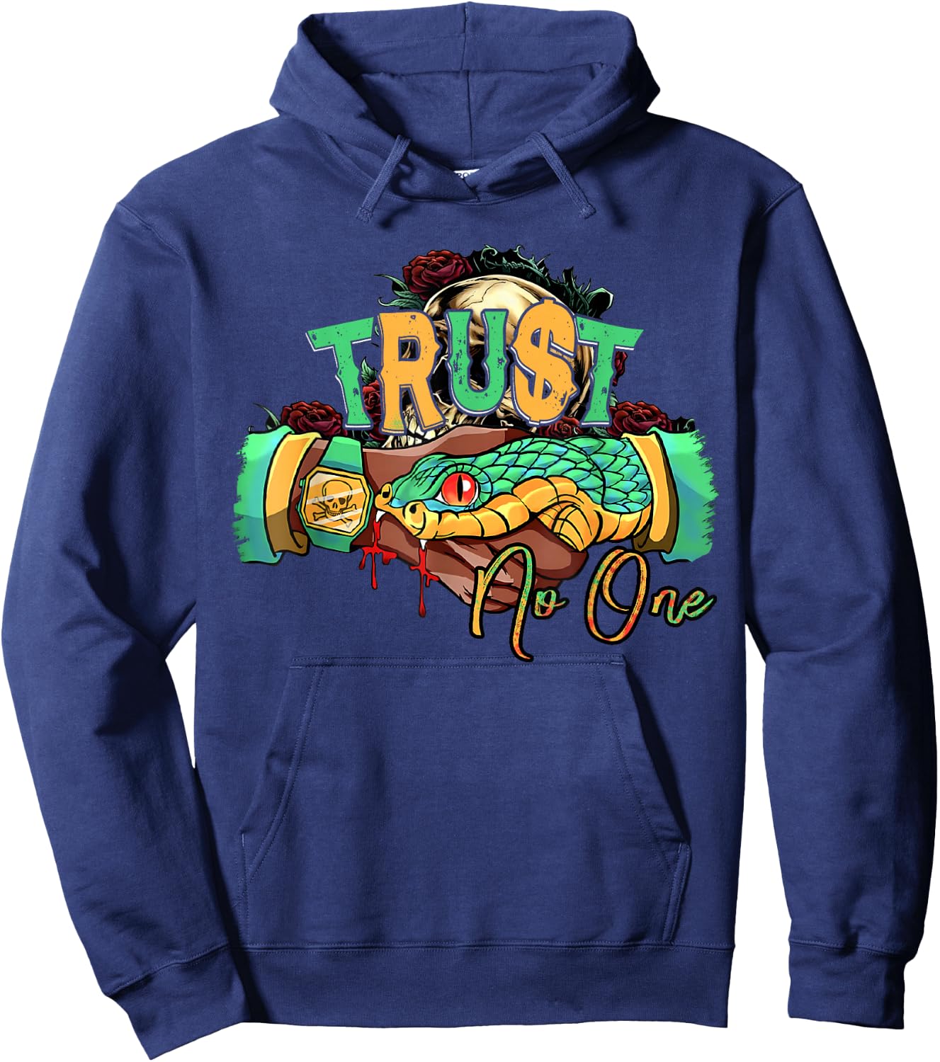 Trust no one Snake Hoodie - Hoodie | Navy