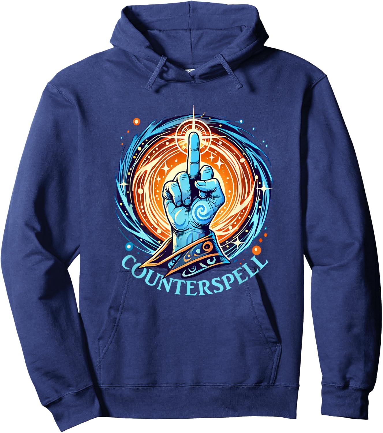 Counterspell Fantasy RPG Magic Spell Hoodie - Hoodie | Navy