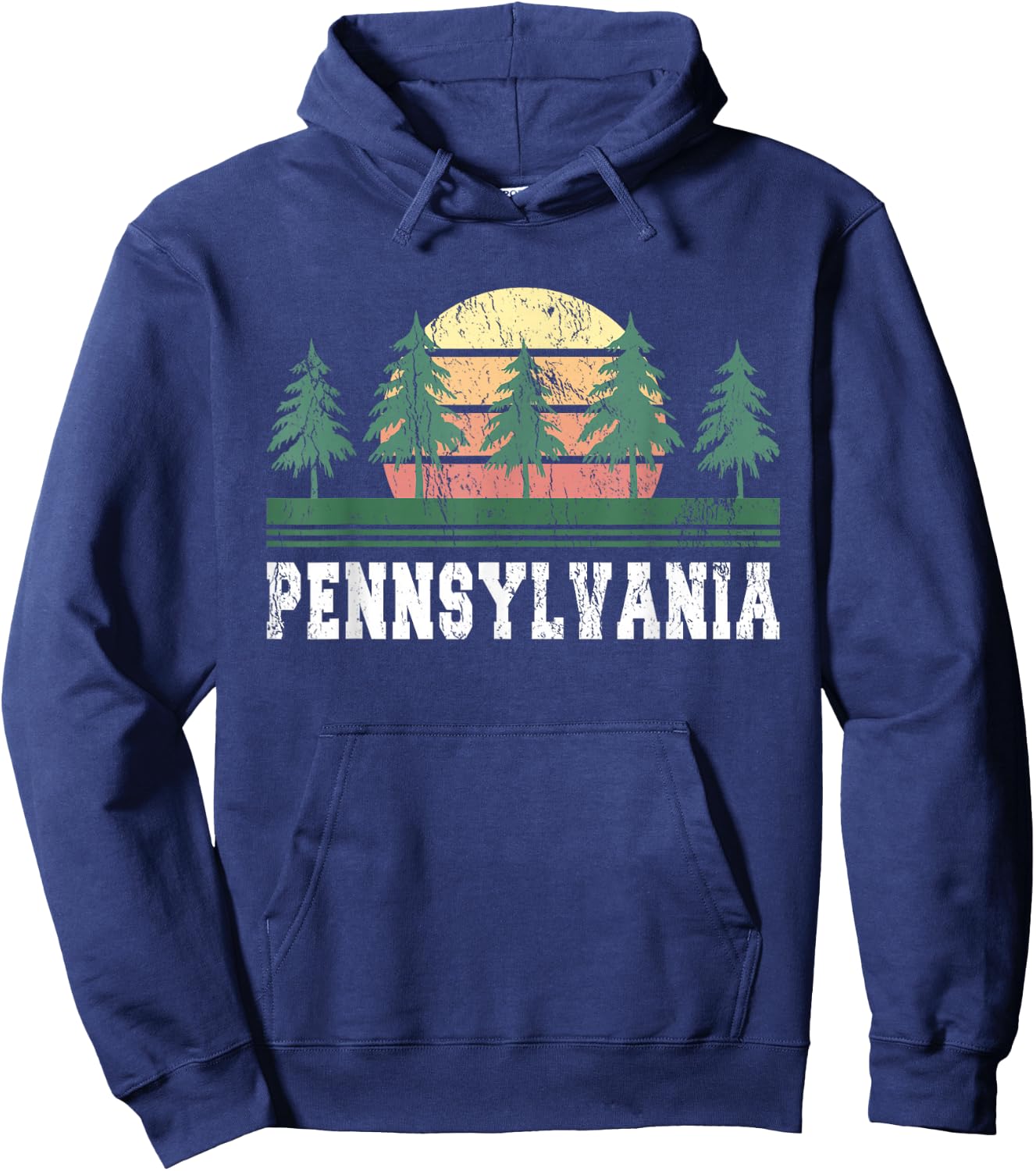 Pennsylvania Retro Vintage Gift , Women & Kids Hoodie - Hoodie | Navy