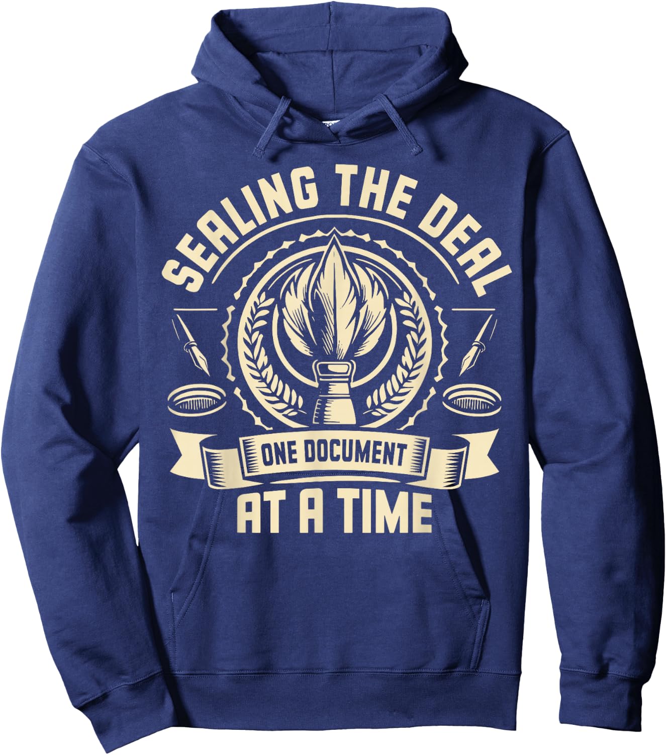 Sealing the Deal one Document at a Time Notary Hoodie - Hoodie | Navy
