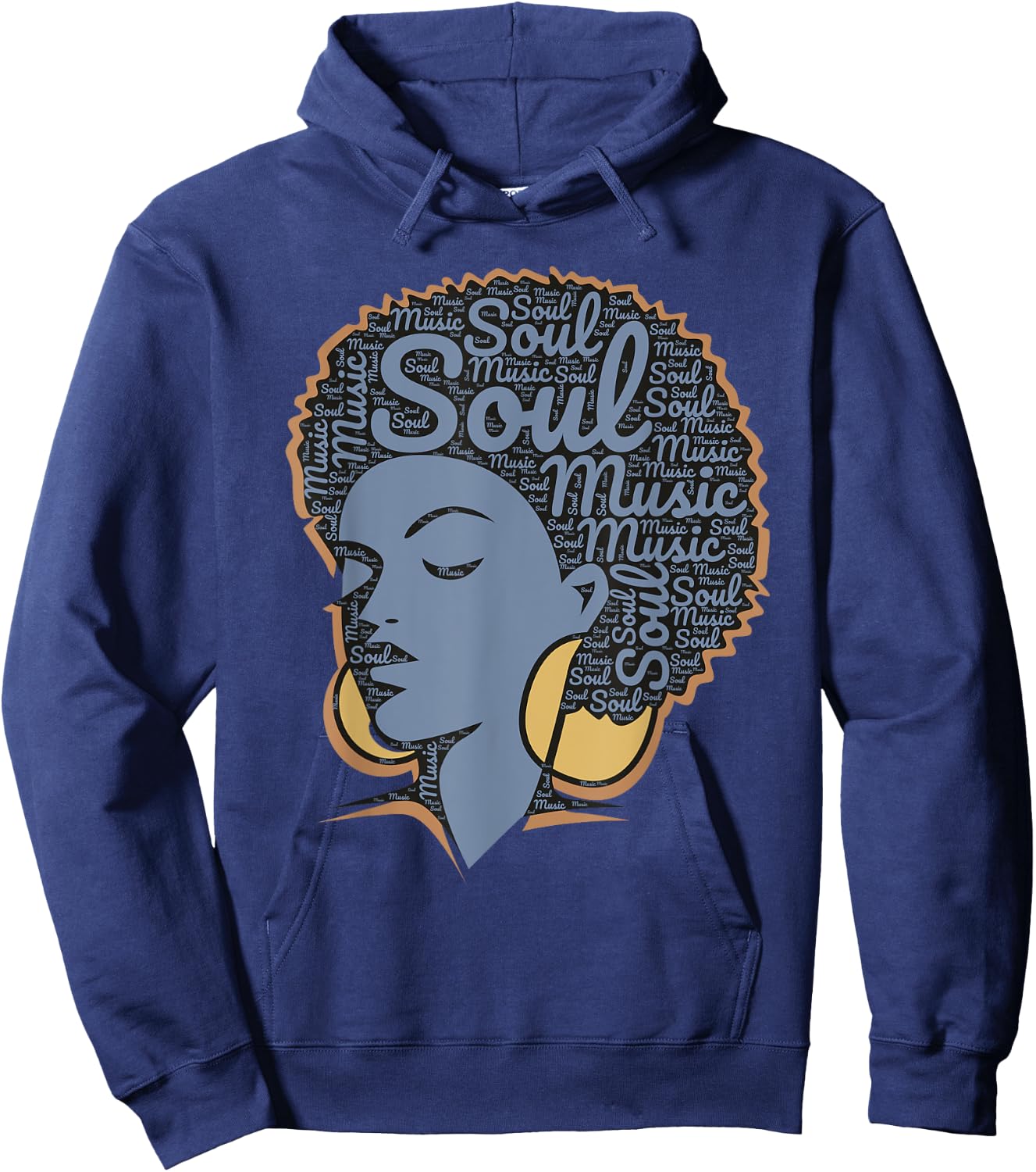 I Love 70's 80's Funk Soul Music Hoodie - Hoodie | Navy