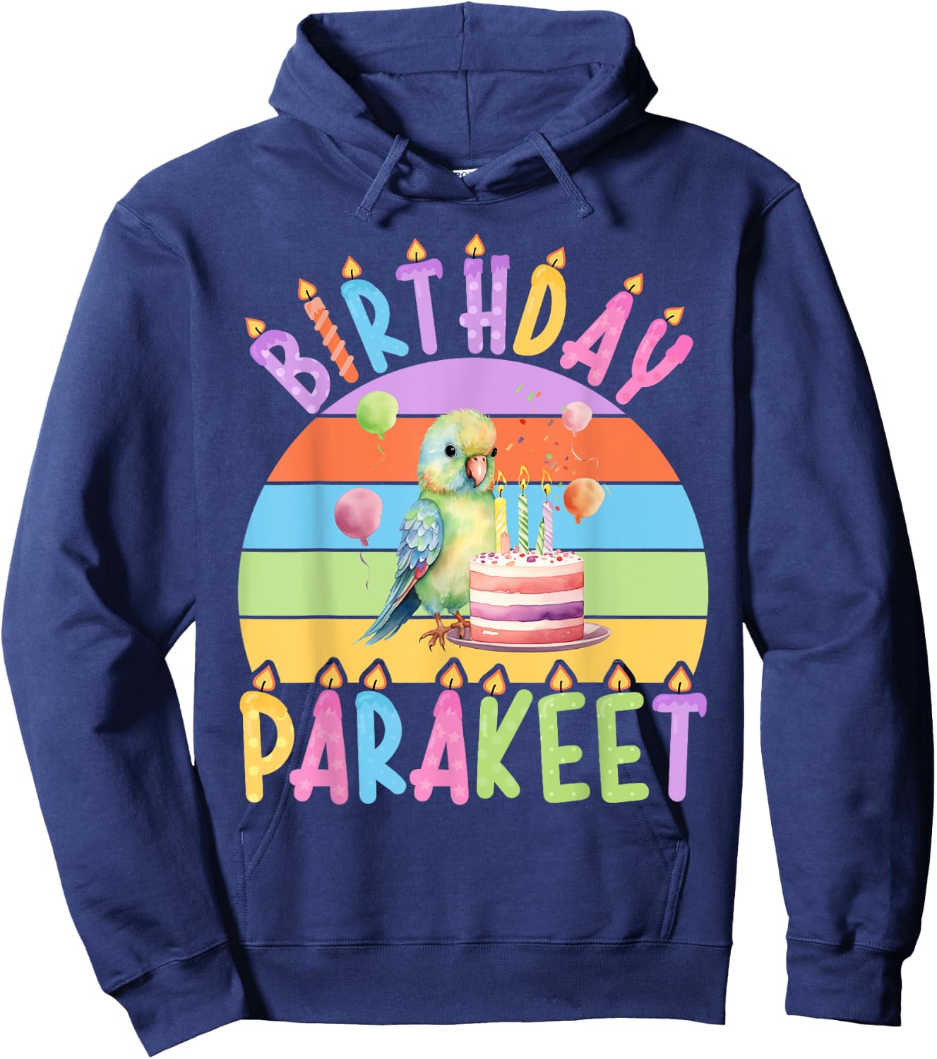 Birthday Parakeet Hoodie - Hoodie | Navy