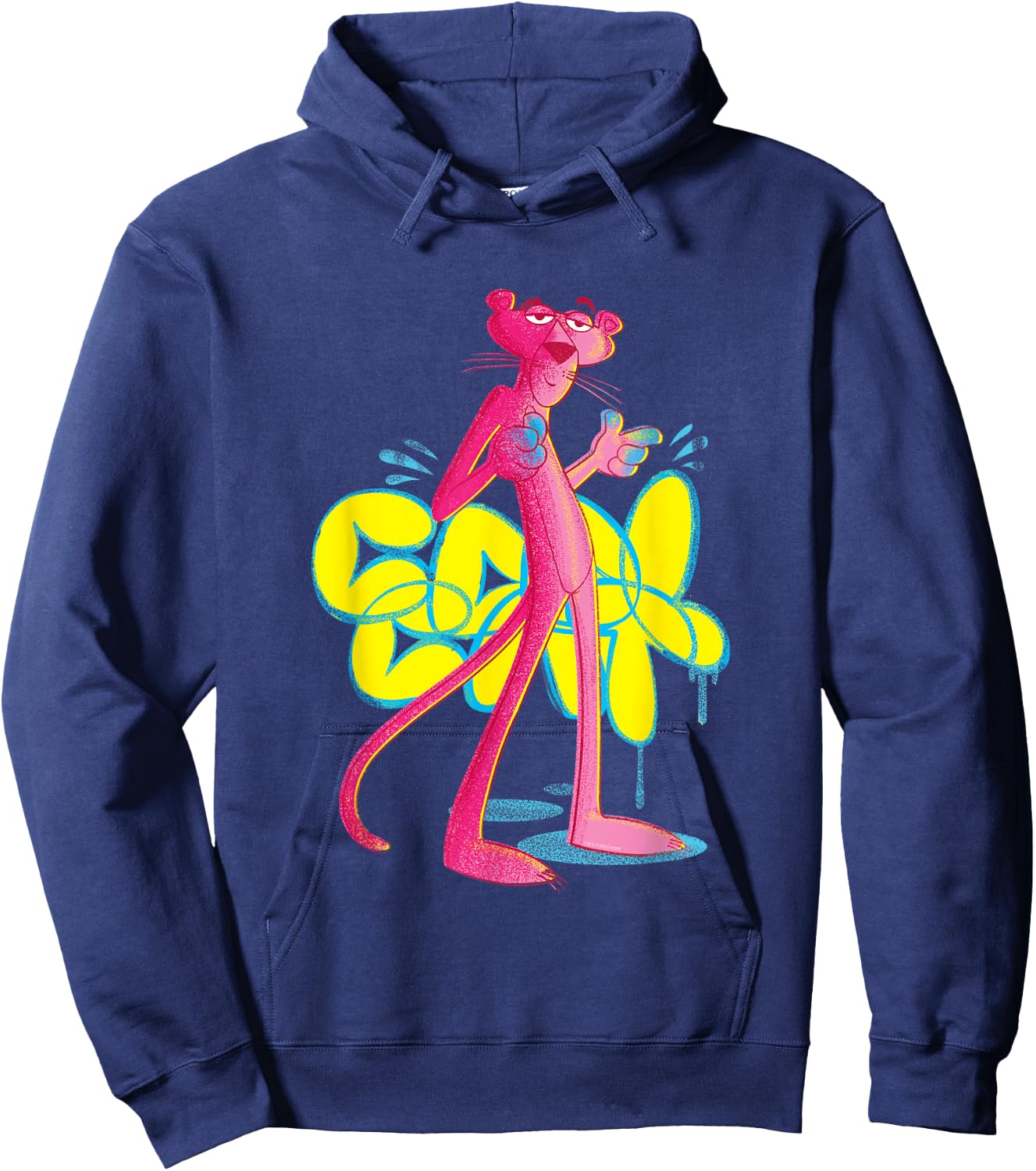 Pink Panther Cool Cat Graffiti Chalk Art Hoodie - Hoodie | Navy