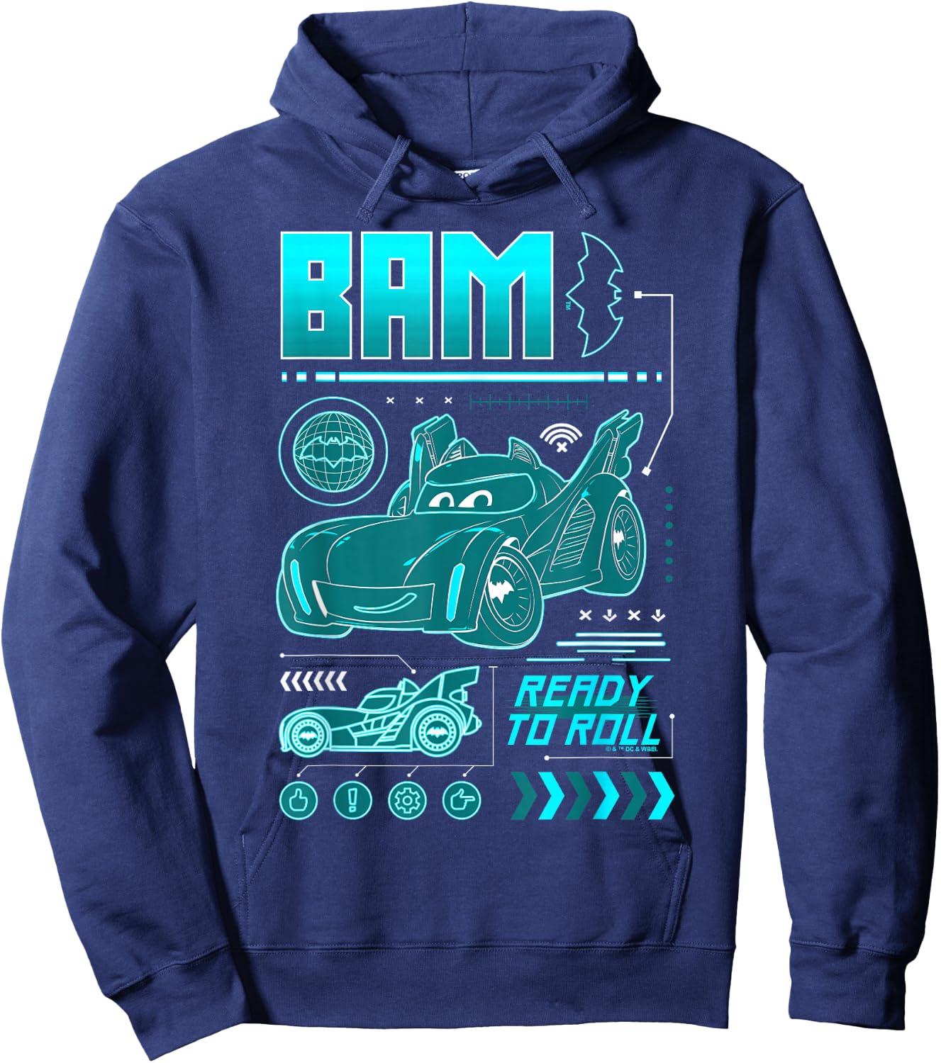 Batman Batwheels BAM Schematic Hoodie - Hoodie | Navy