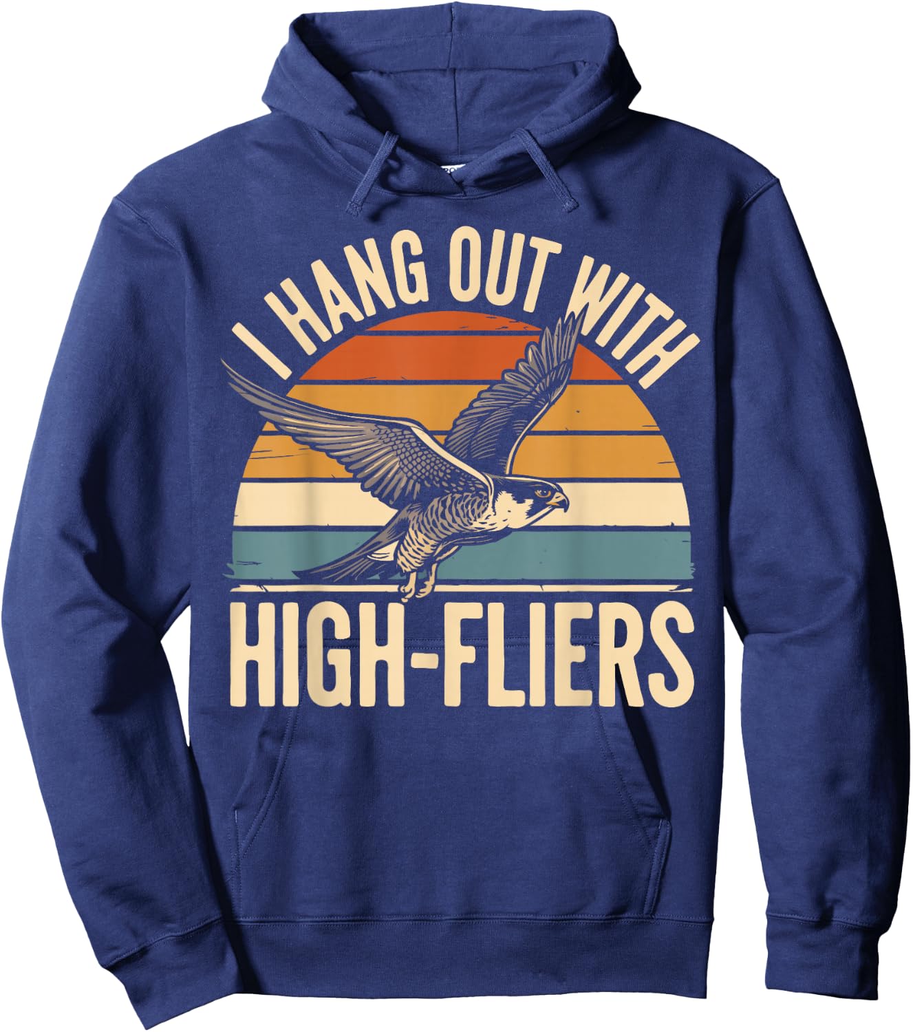 Falconer Falconry Peregrine Falcon Hoodie - Hoodie | Navy