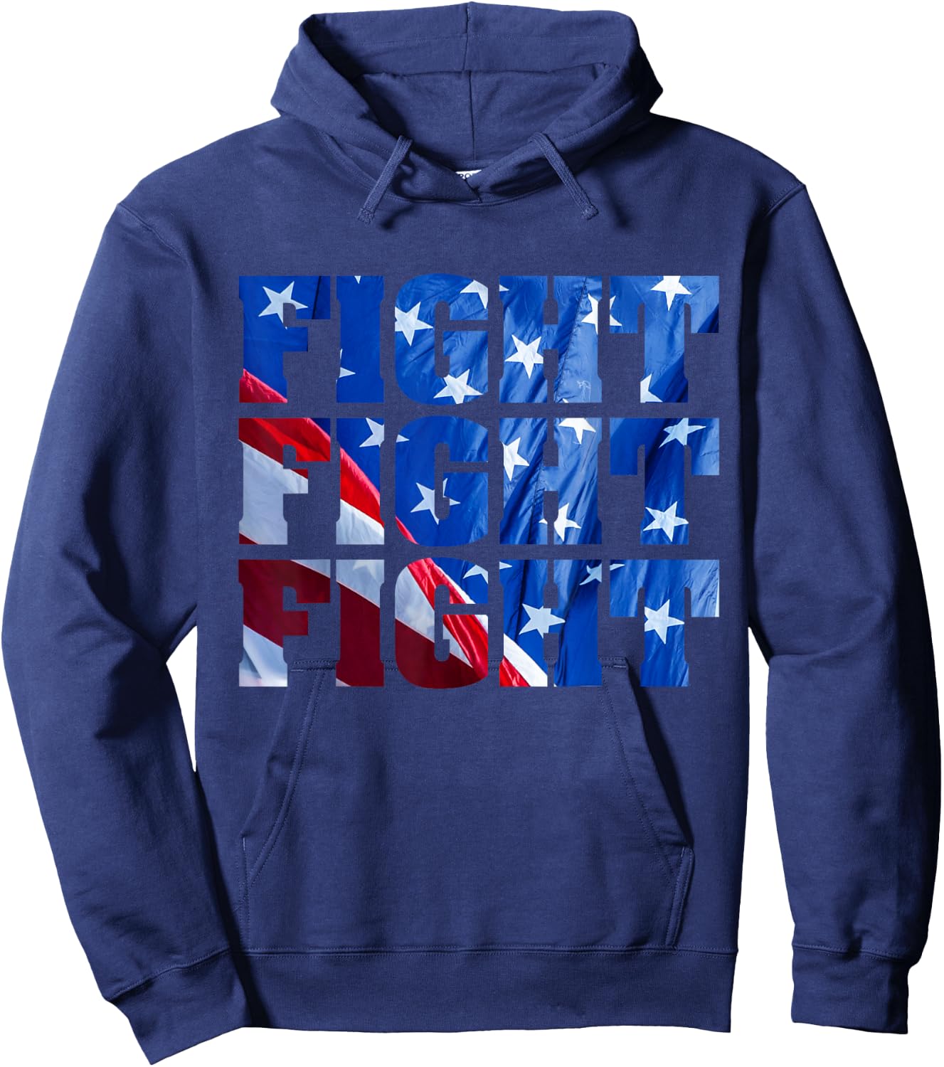 Donald Trump 47 - fight fight , Black, S Hoodie - Hoodie | Navy